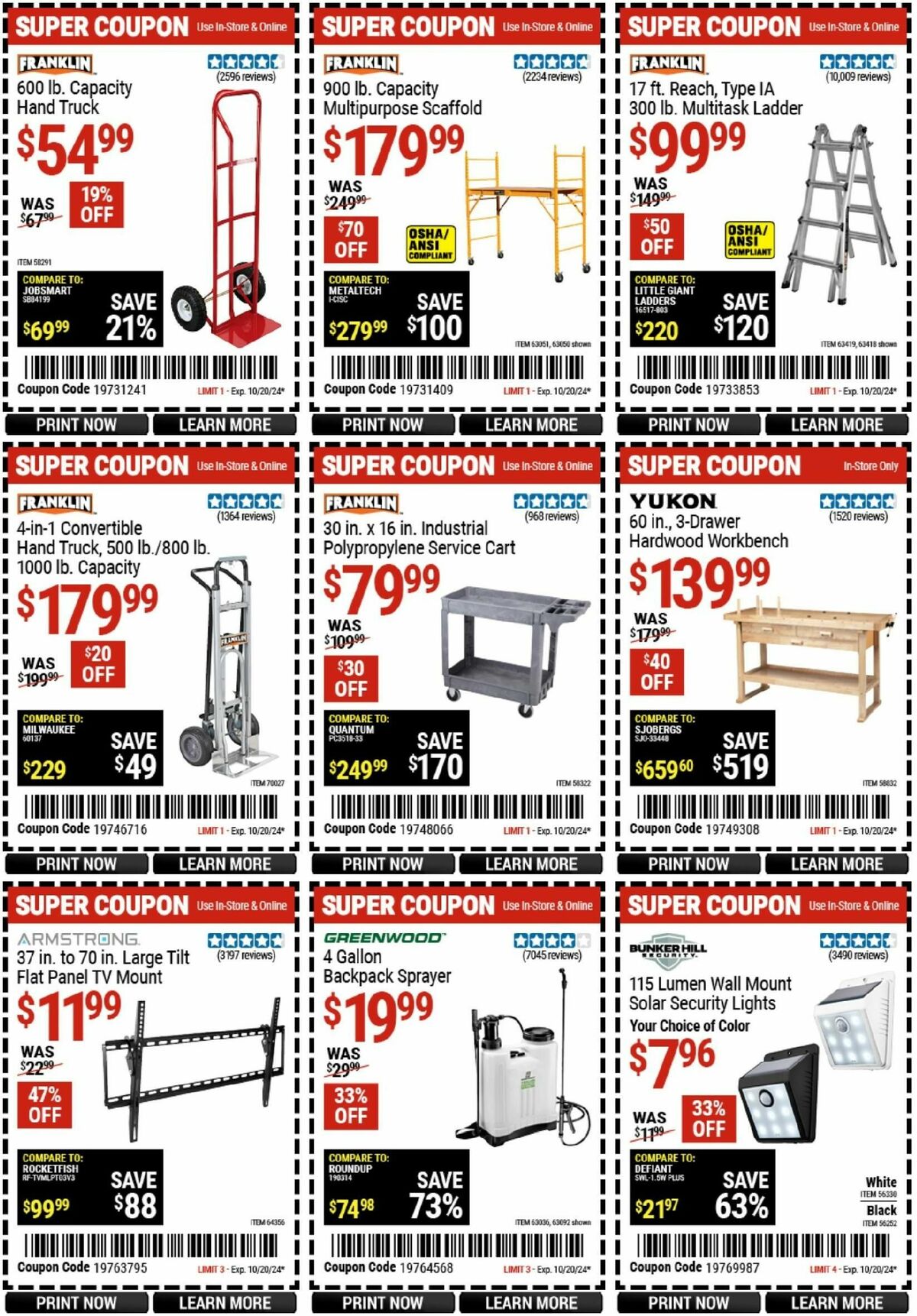 Harbor Freight Tools Weekly Ad from October 18