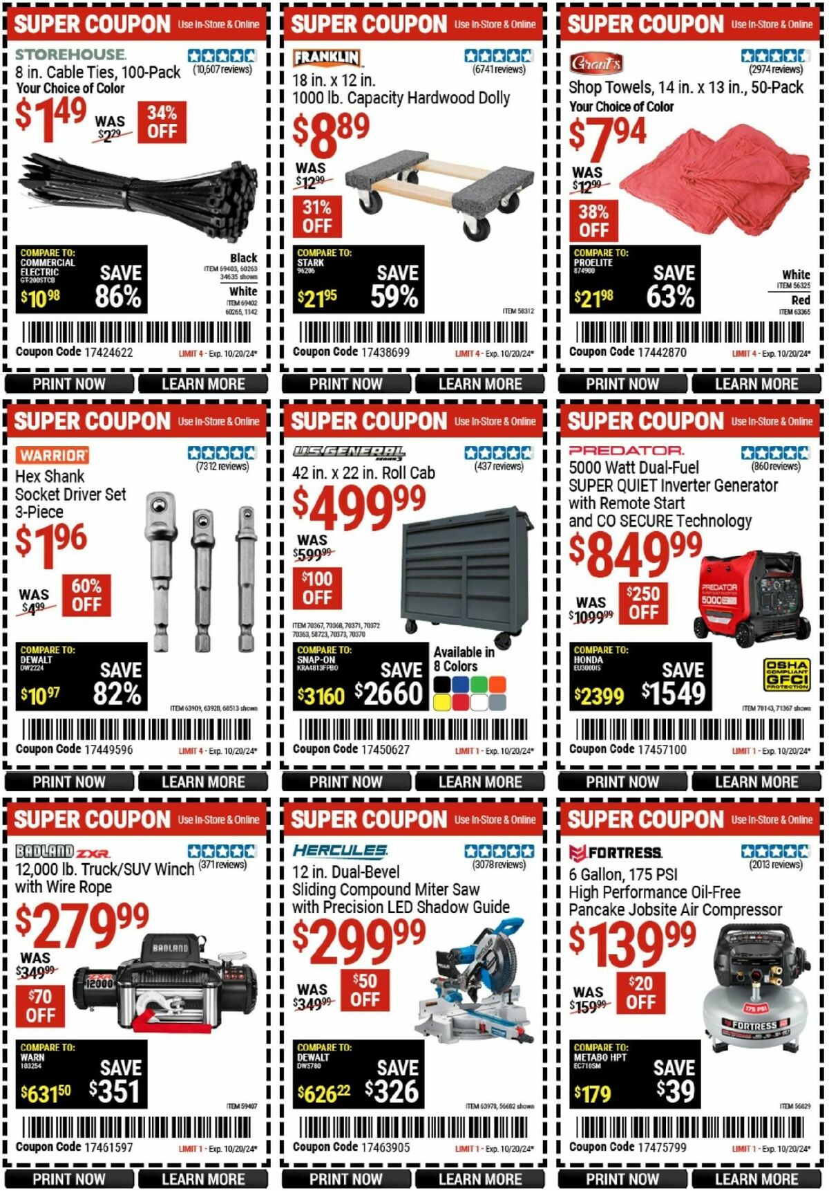 Harbor Freight Tools Weekly Ad from October 18