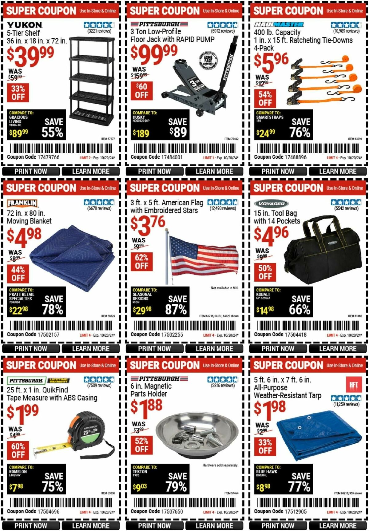 Harbor Freight Tools Weekly Ad from October 18