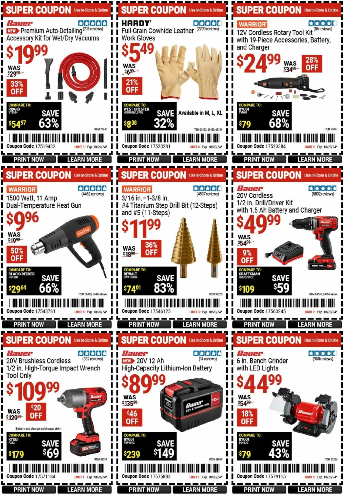 Harbor Freight Tools Weekly Ad from October 18