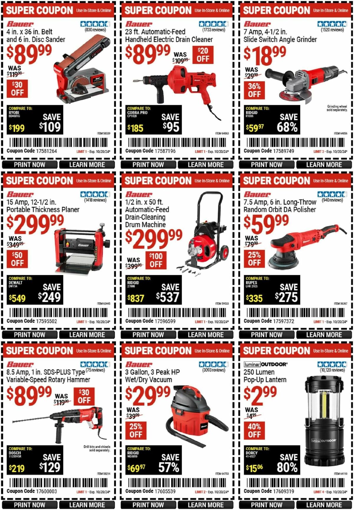 Harbor Freight Tools Weekly Ad from October 18