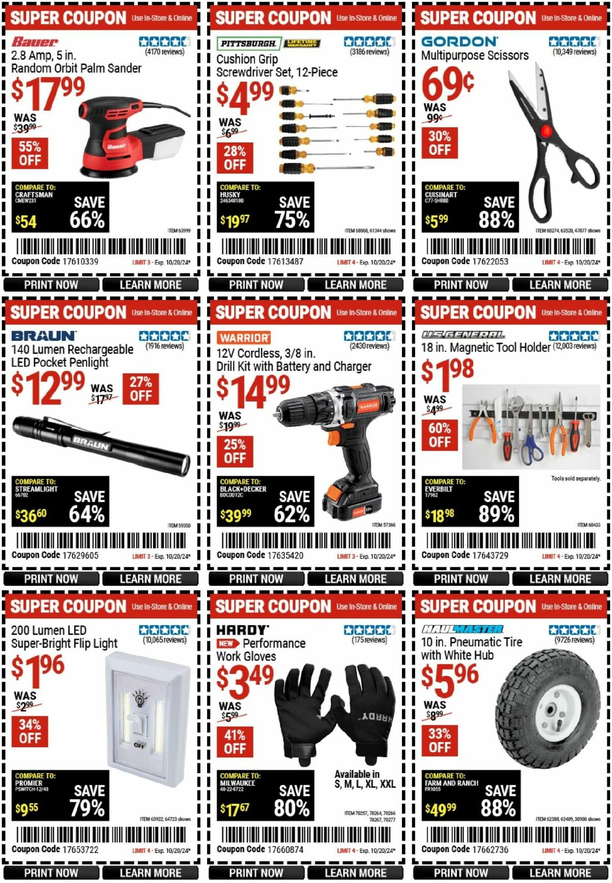 Harbor Freight Tools Weekly Ad from October 18