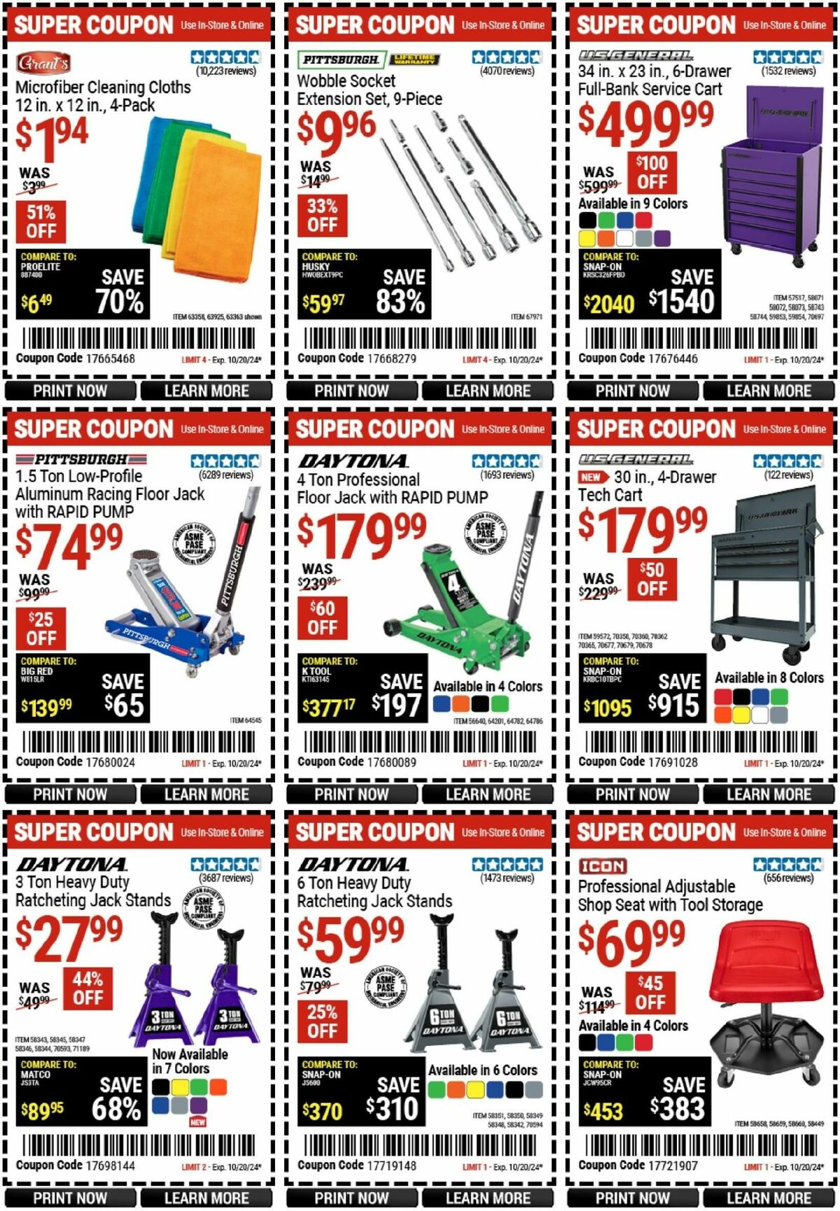 Harbor Freight Tools Weekly Ad from October 18