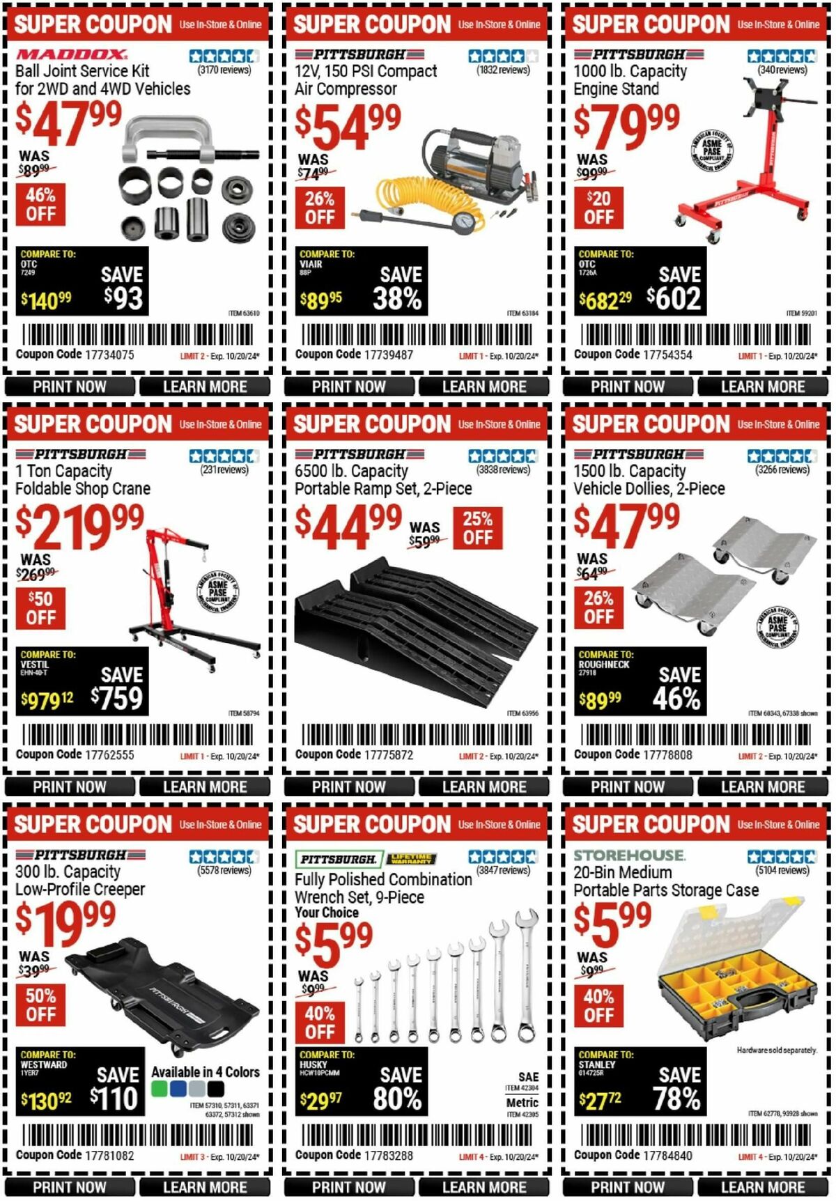 Harbor Freight Tools Weekly Ad from October 18