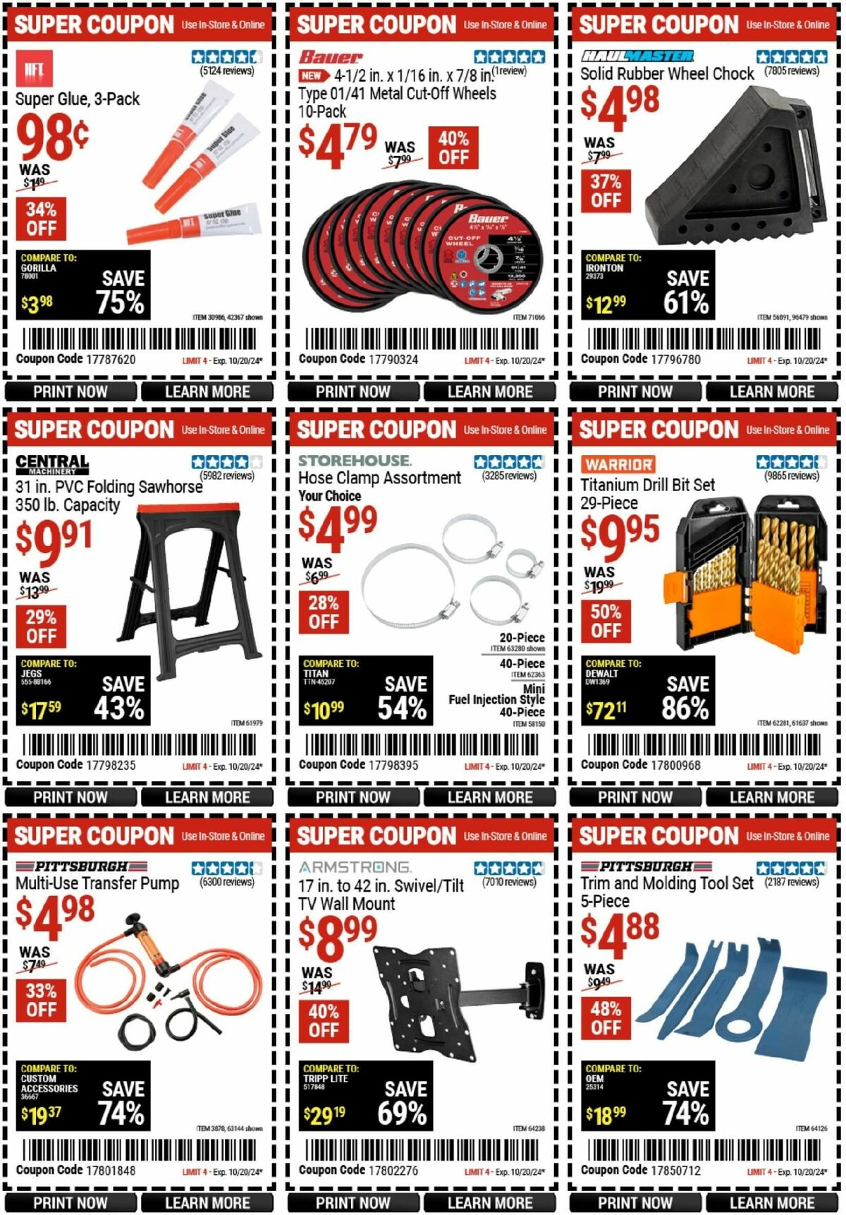 Harbor Freight Tools Weekly Ad from October 18