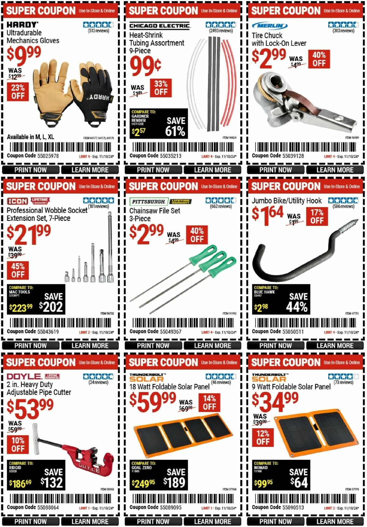 Harbor Freight Tools Weekly Ad from October 28