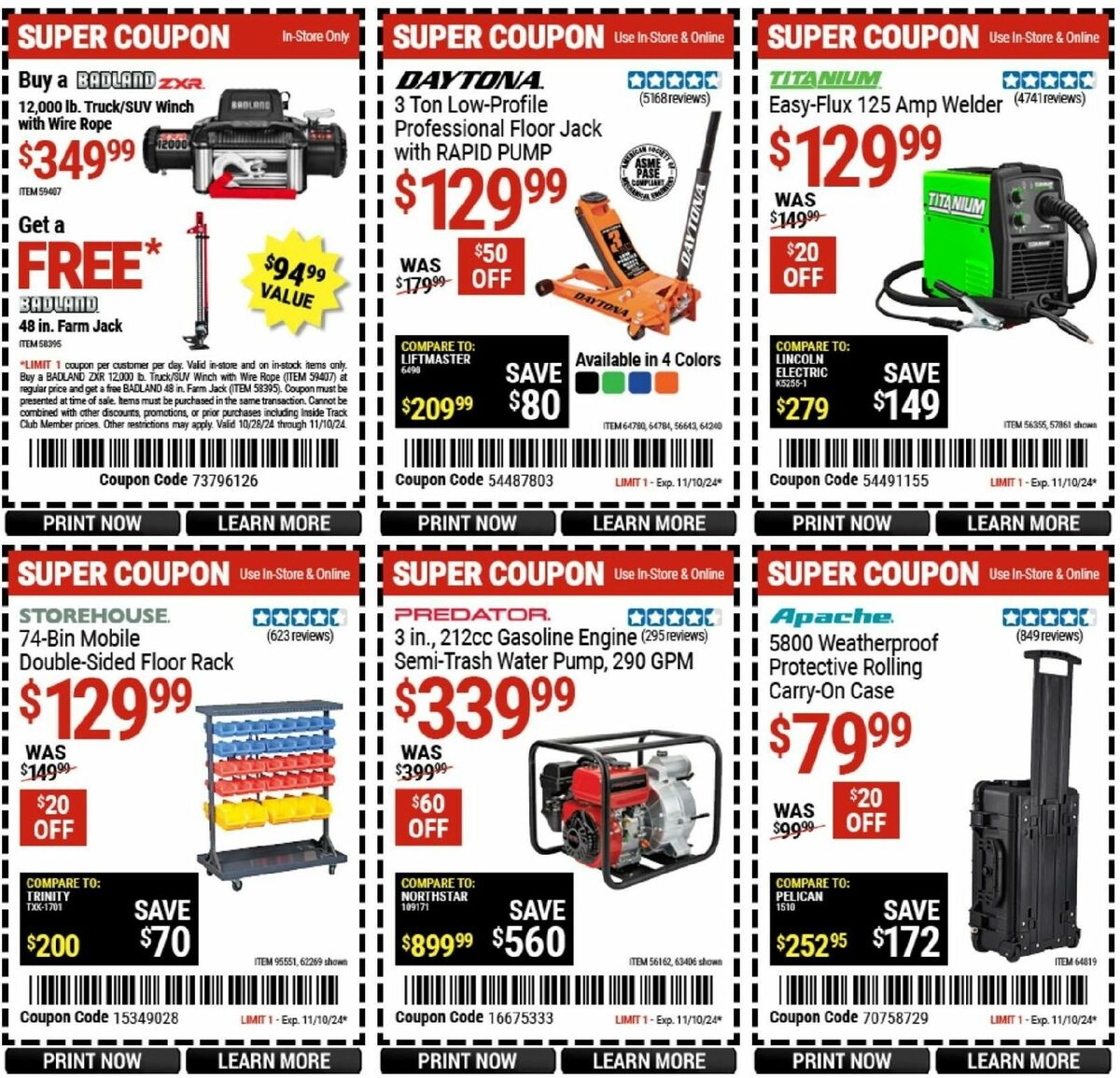 Harbor Freight Tools Weekly Ad from October 28