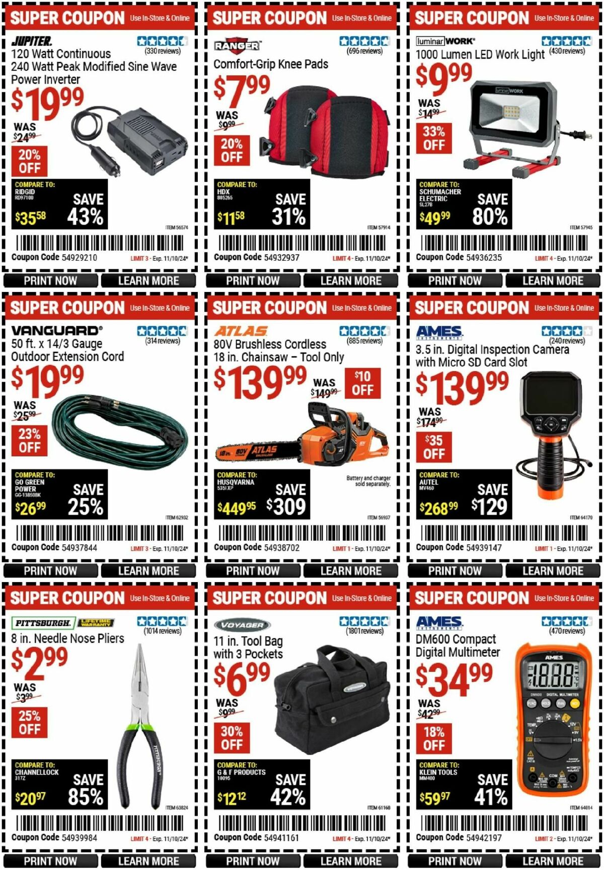 Harbor Freight Tools Weekly Ad from October 28