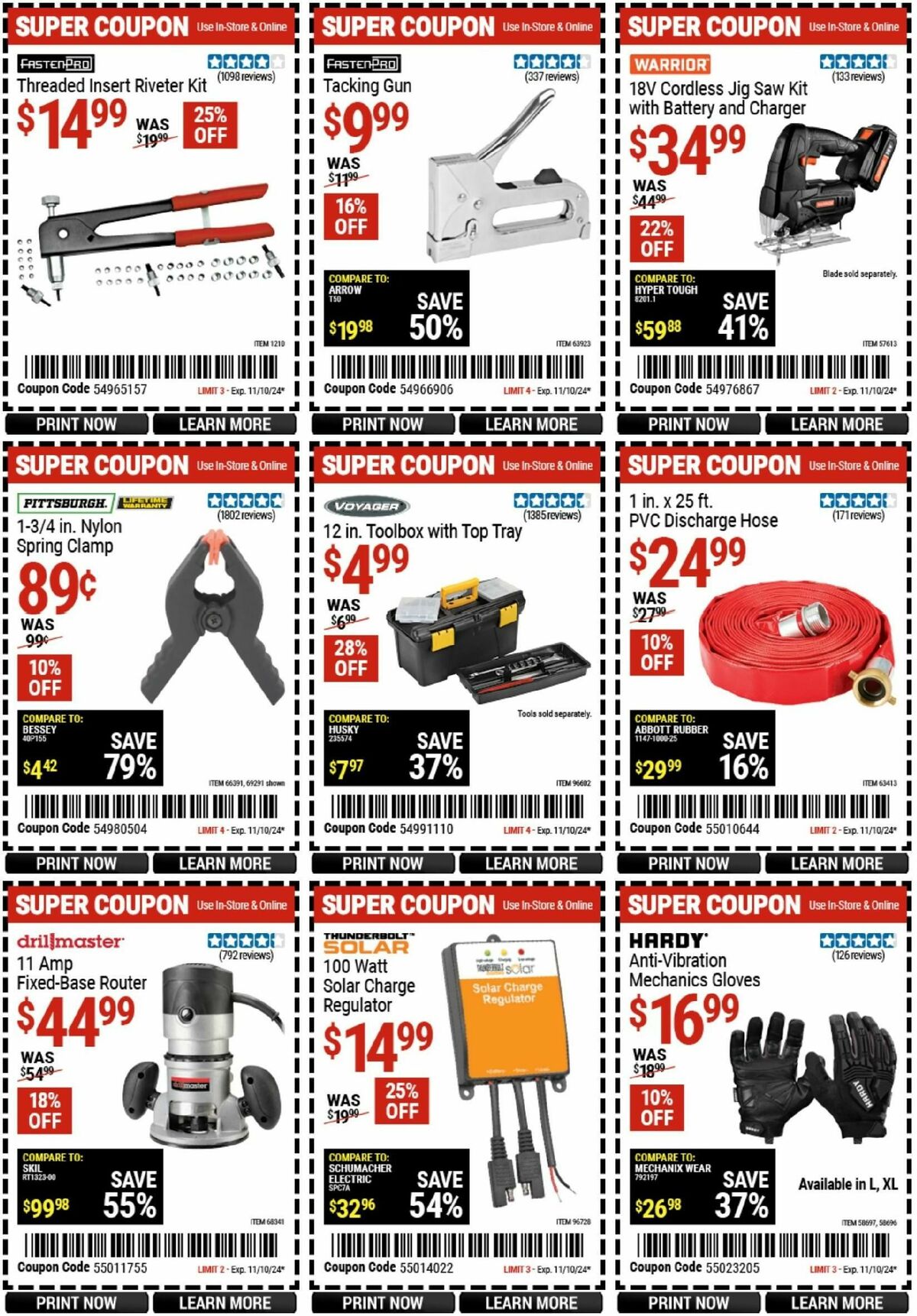 Harbor Freight Tools Weekly Ad from October 28