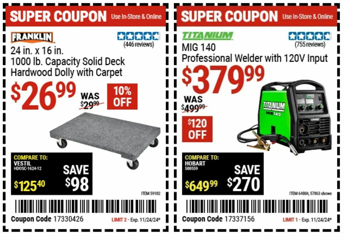 Harbor Freight Tools FREE GIFT, NO PURCHASE REQUIRED! Weekly Ad from November 23