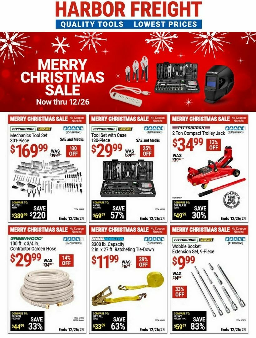 Harbor Freight Tools Weekly Ad from December 12