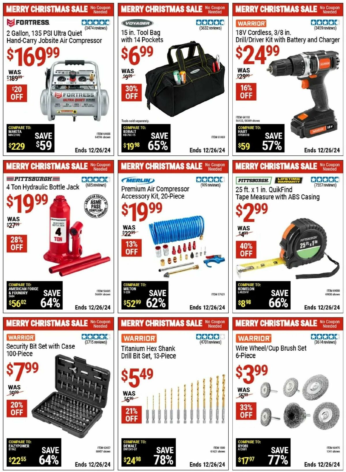 Harbor Freight Tools Weekly Ad from December 12