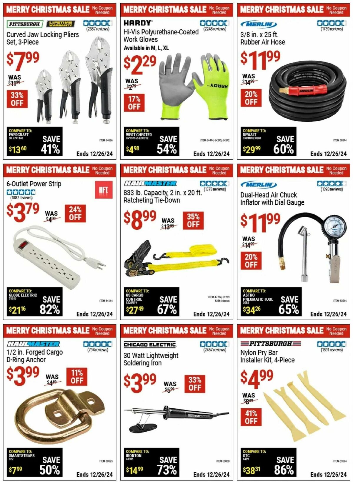 Harbor Freight Tools Weekly Ad from December 12