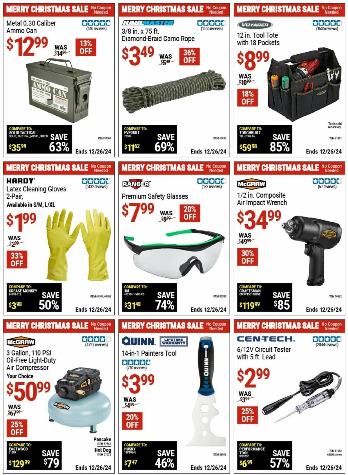 Harbor Freight Tools Weekly Ad from December 12