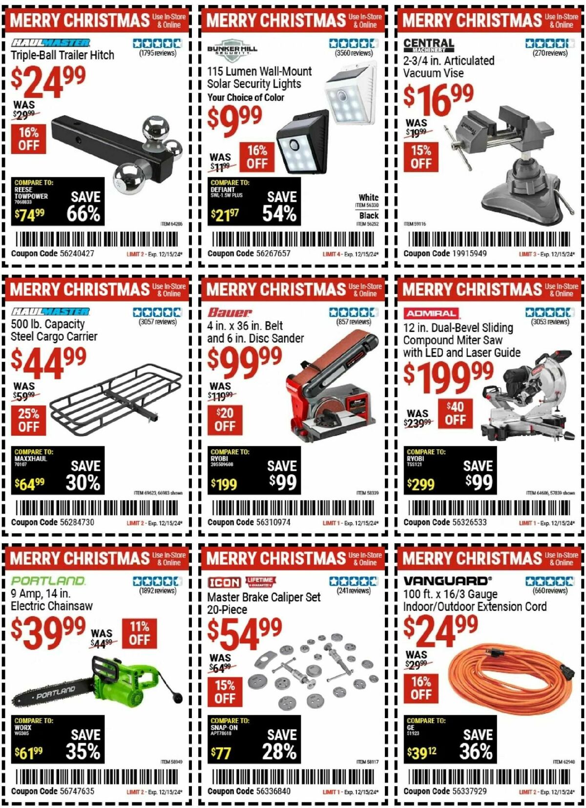 Harbor Freight Tools Weekly Ad from December 16