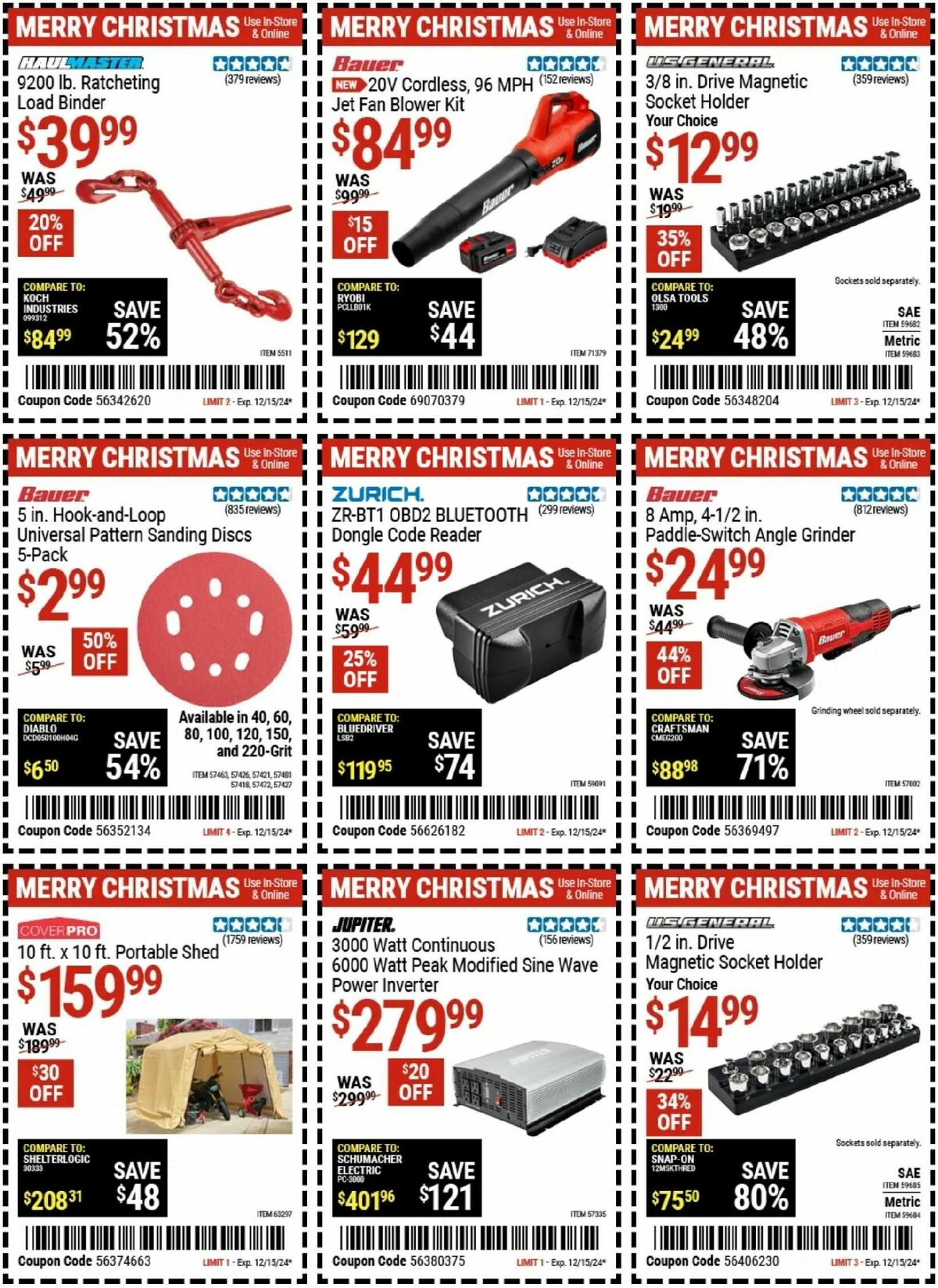 Harbor Freight Tools Weekly Ad from December 16