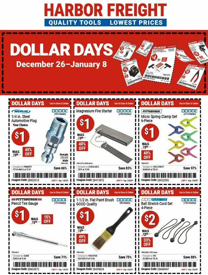 Harbor Freight Tools Weekly Ad from December 26