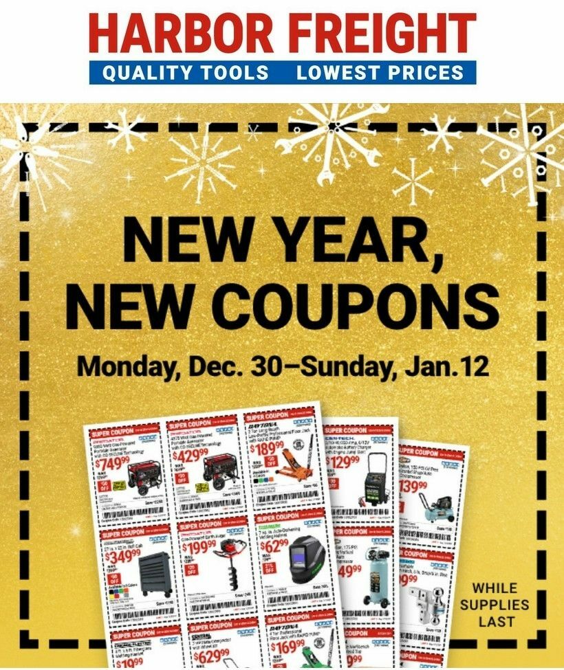 Harbor Freight Tools Weekly Ad from December 30