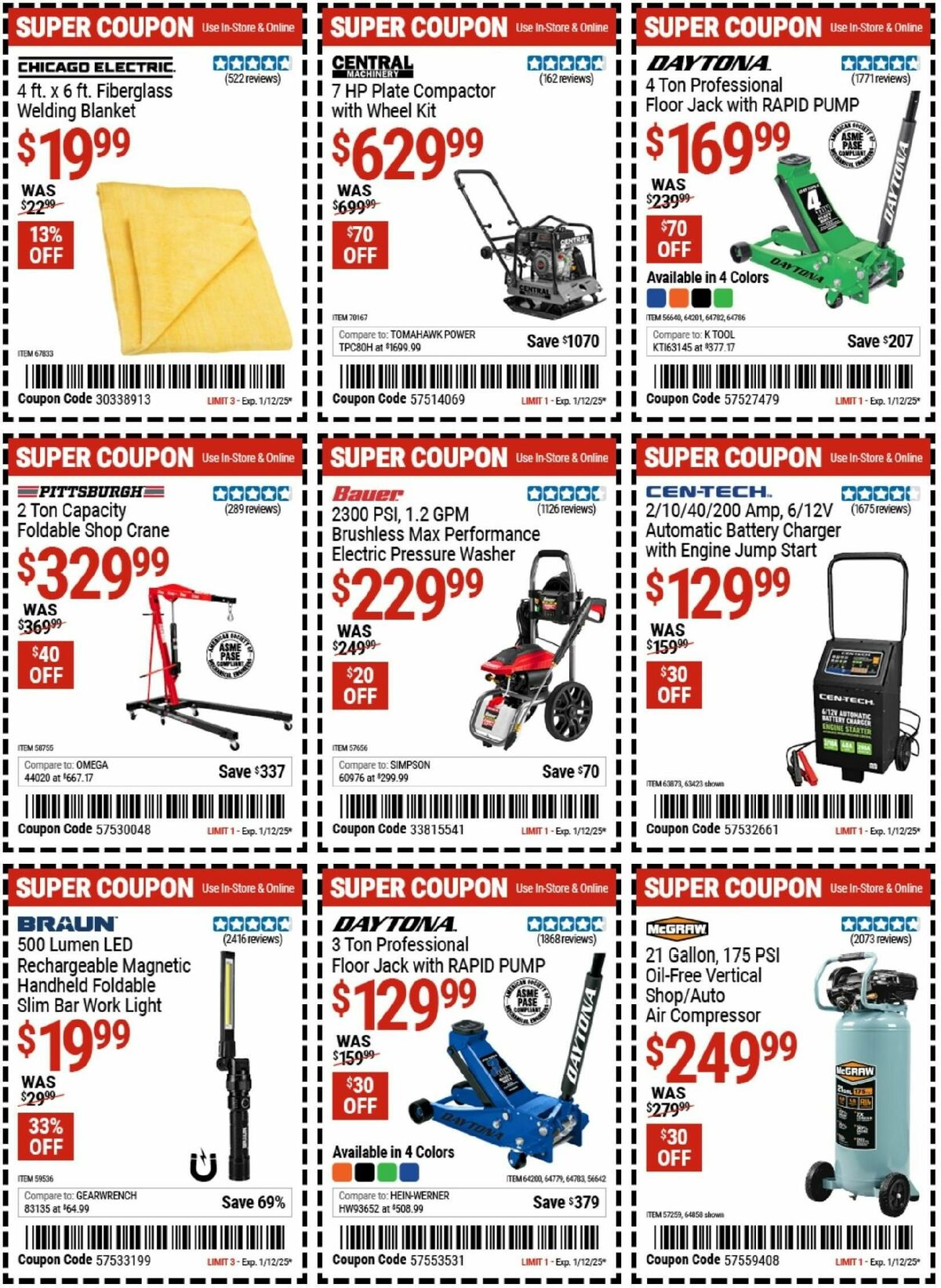 Harbor Freight Tools Weekly Ad from December 30