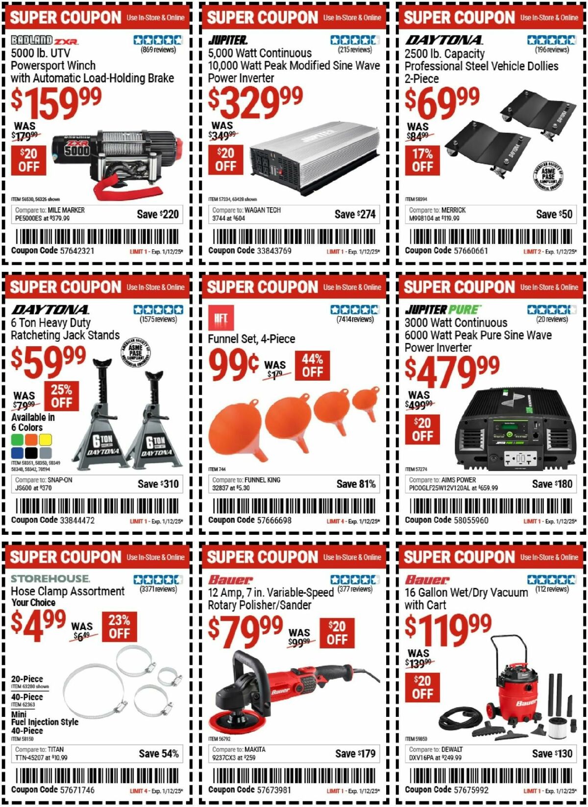 Harbor Freight Tools Weekly Ad from December 30