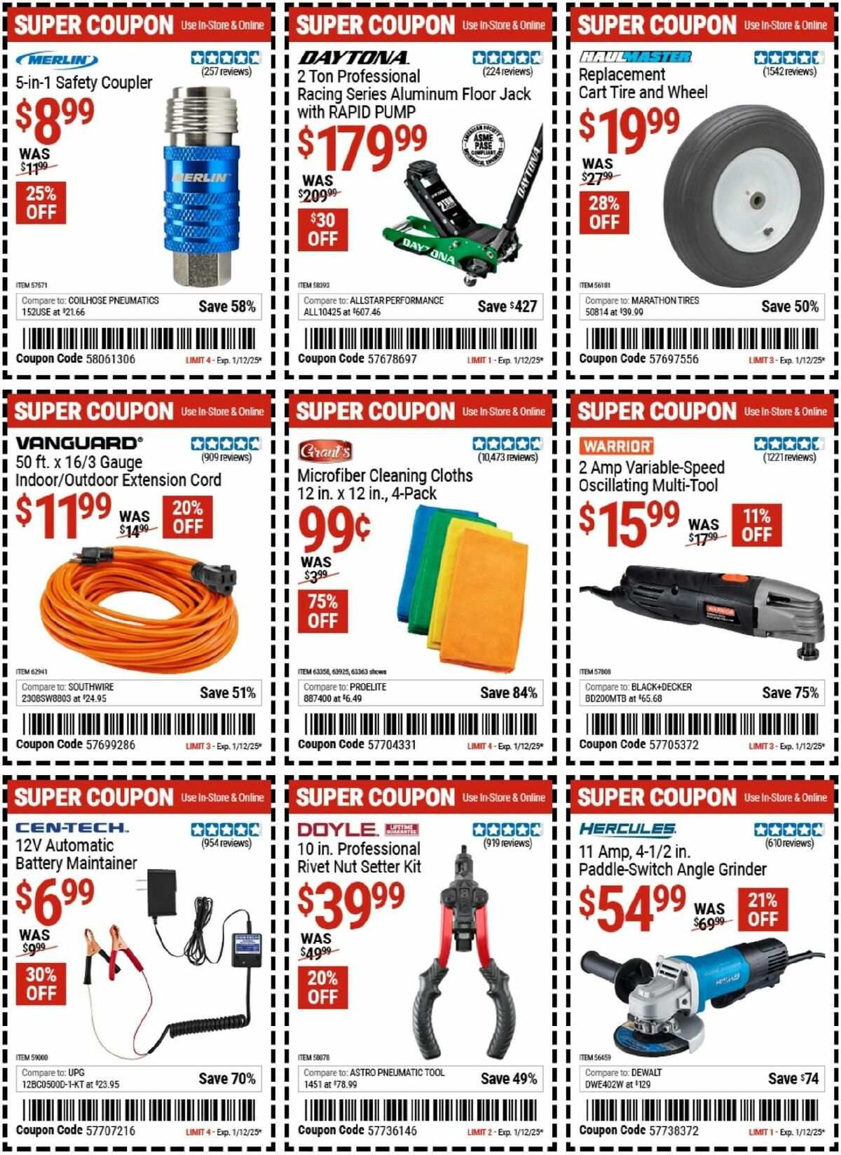 Harbor Freight Tools Weekly Ad from December 30