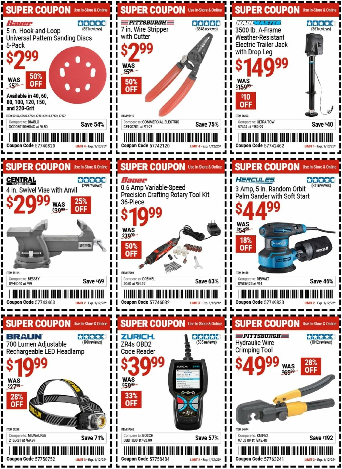 Harbor Freight Tools Weekly Ad from December 30