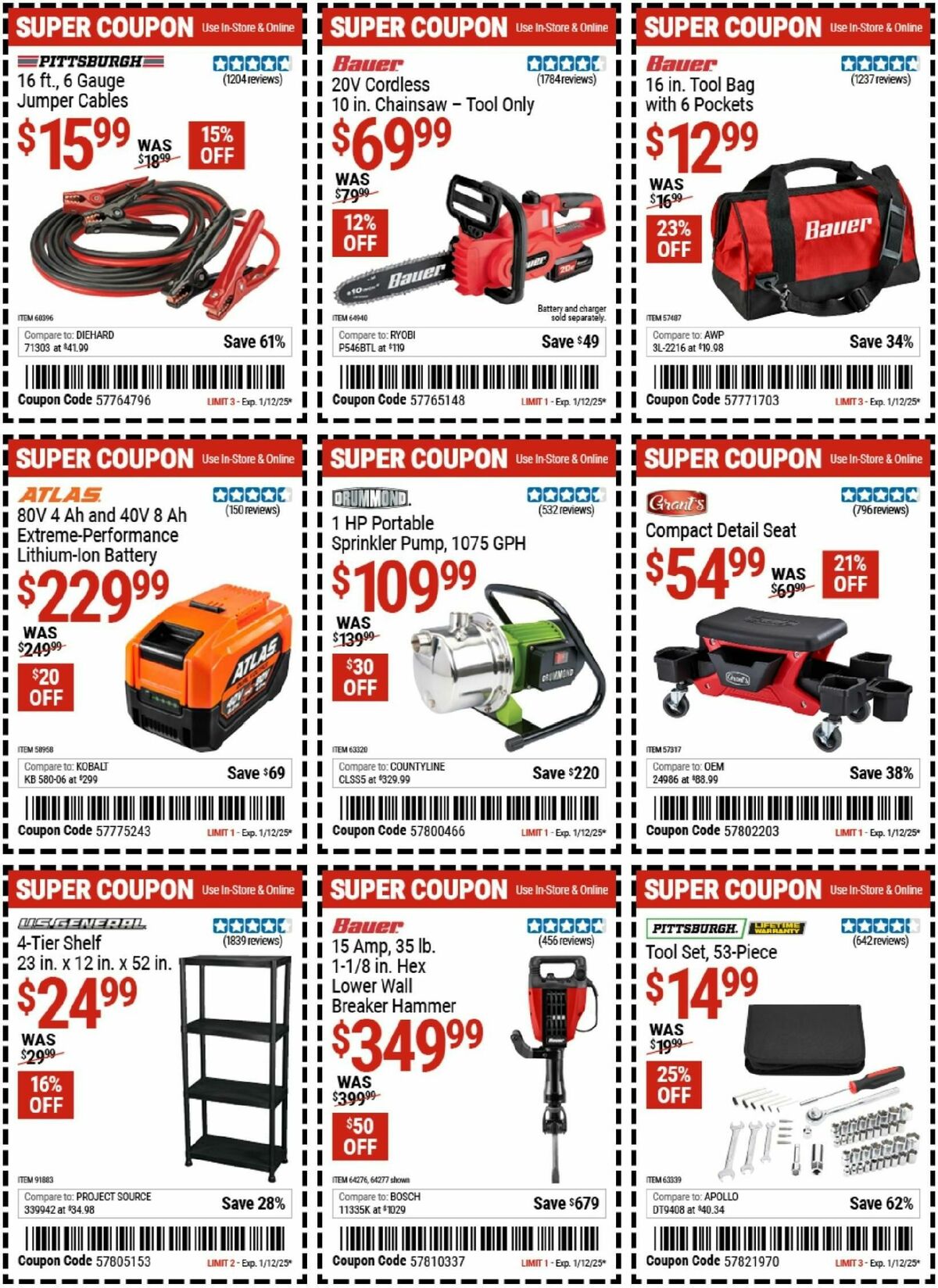 Harbor Freight Tools Weekly Ad from December 30