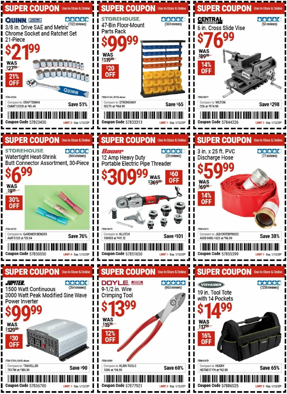 Harbor Freight Tools Weekly Ad from December 30