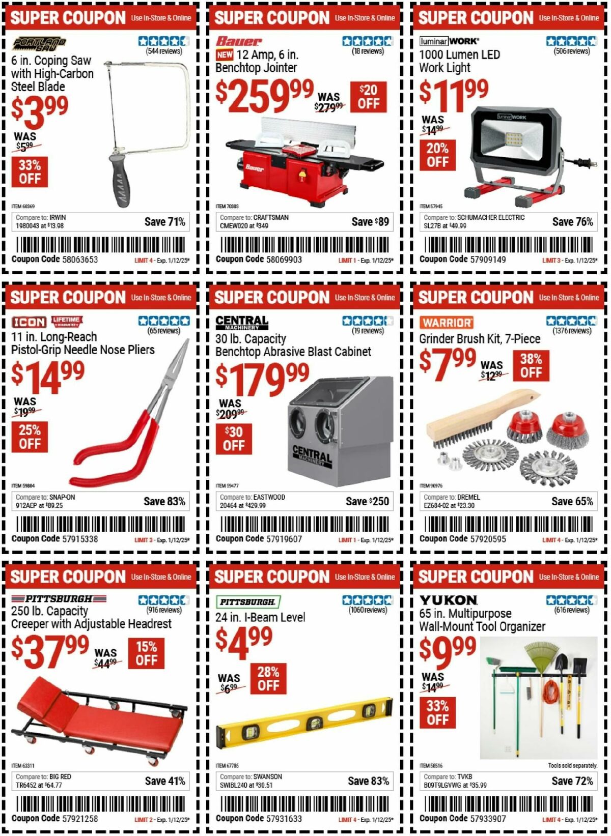 Harbor Freight Tools Weekly Ad from December 30