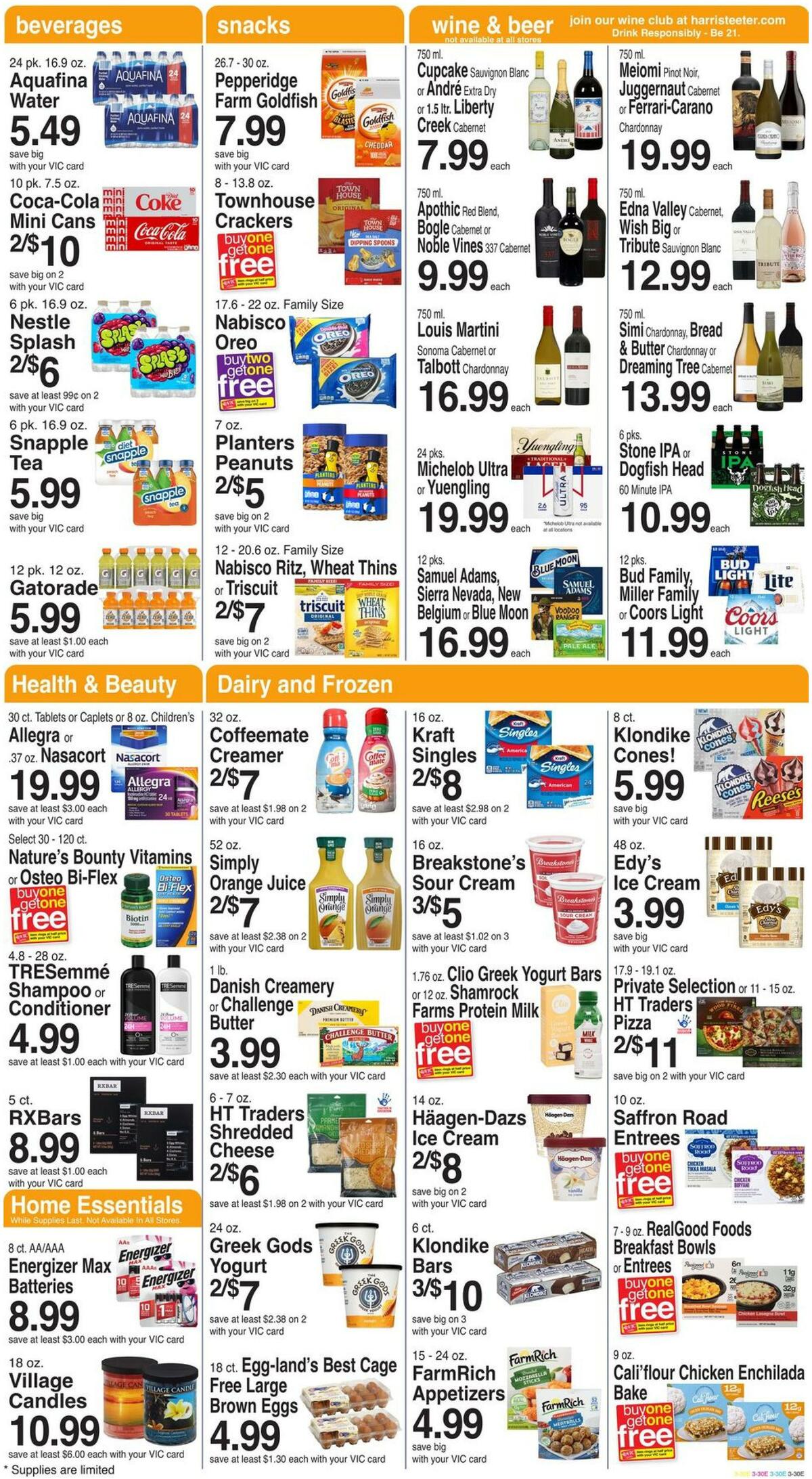 Harris Teeter Weekly Ad from August 10