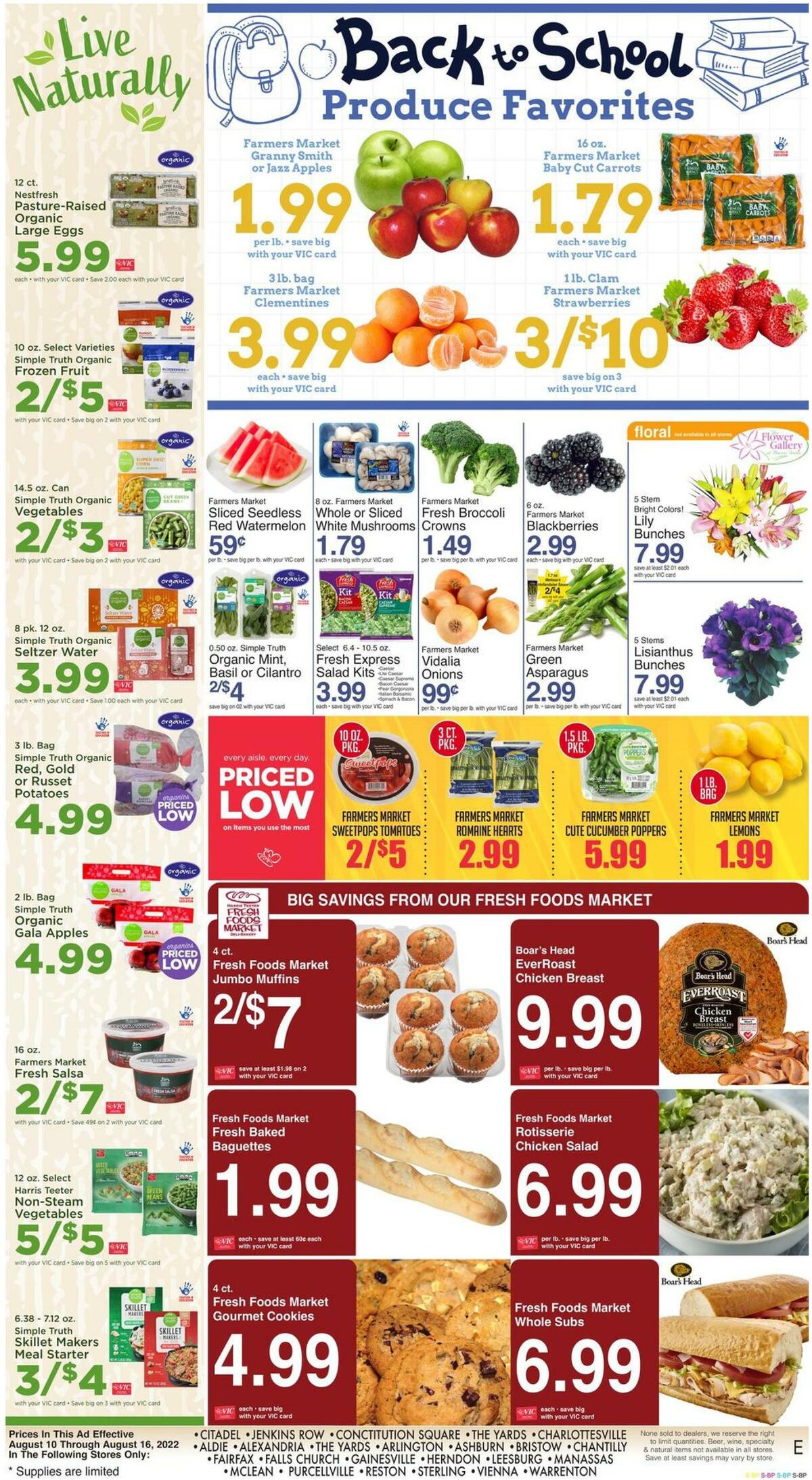 Harris Teeter Weekly Ad from August 10