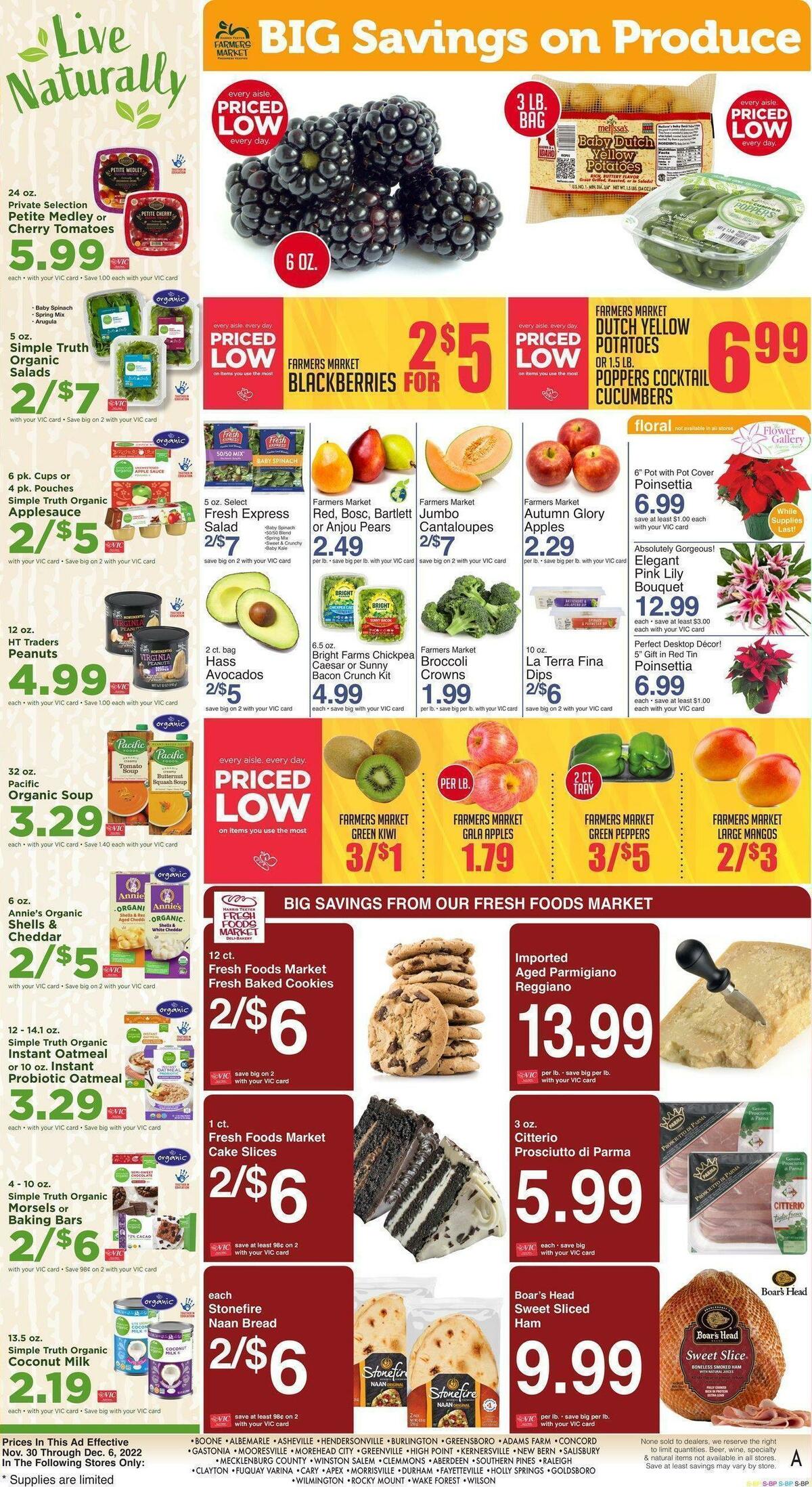 Harris Teeter Weekly Ad from November 30