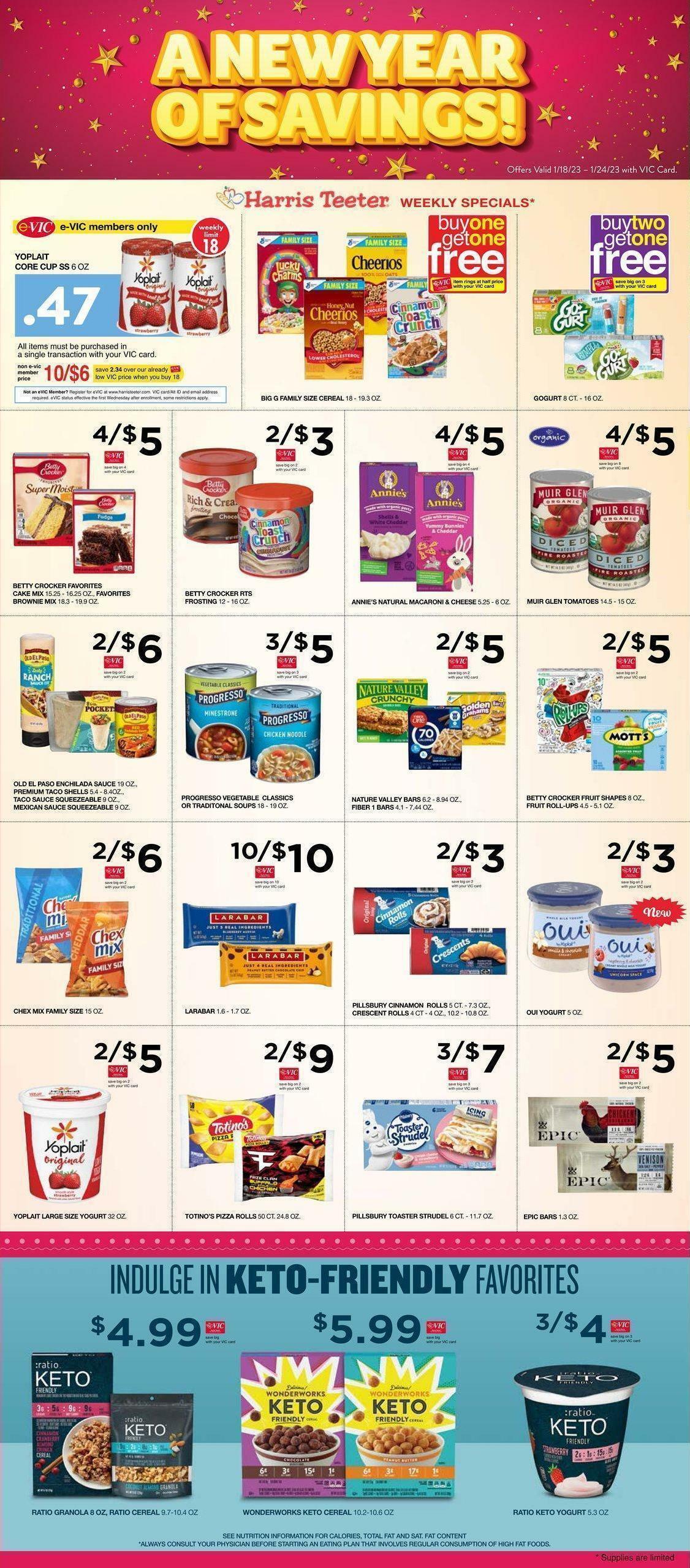 Harris Teeter Weekly Ad from January 18