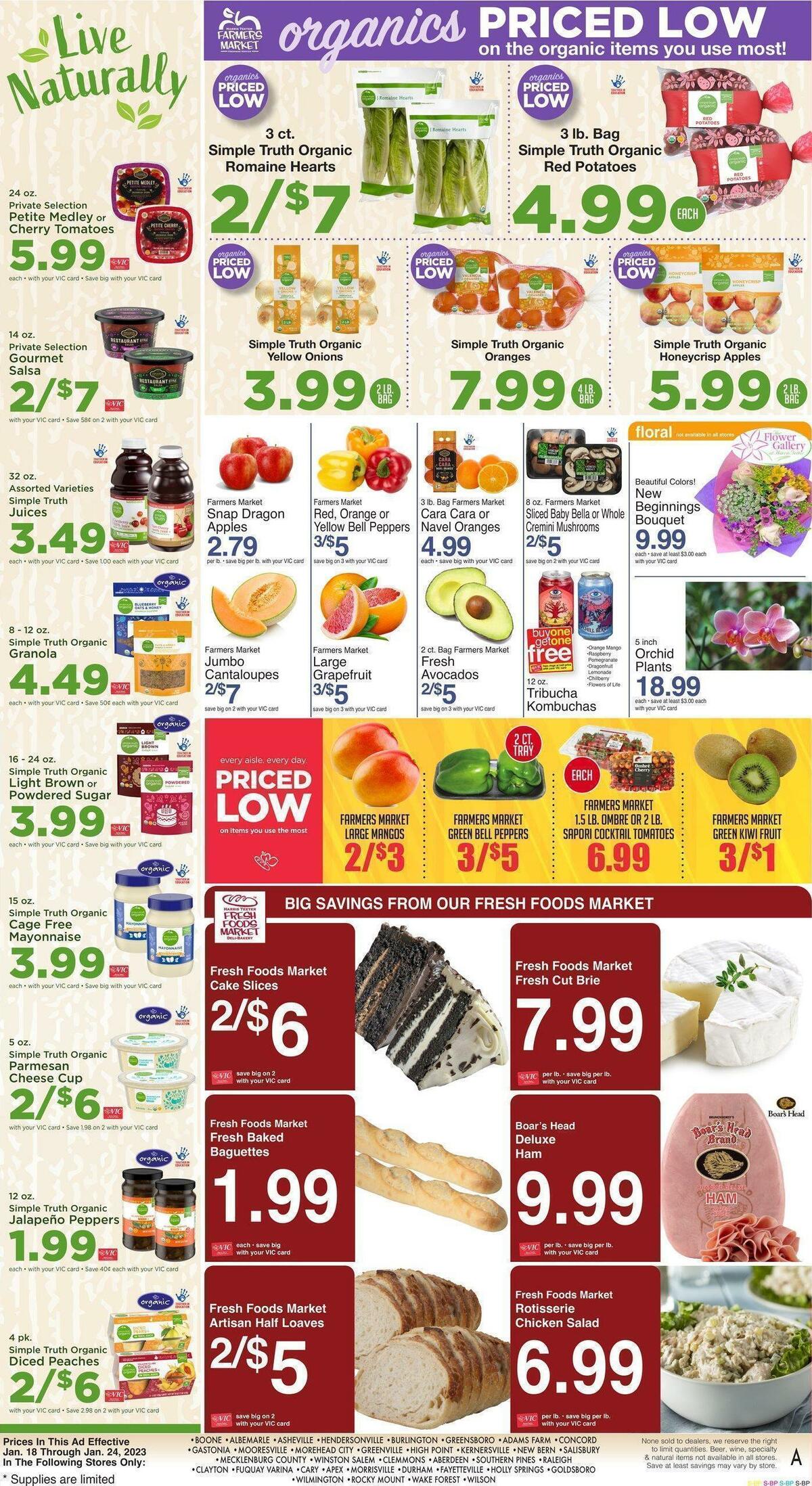 Harris Teeter Weekly Ad from January 18