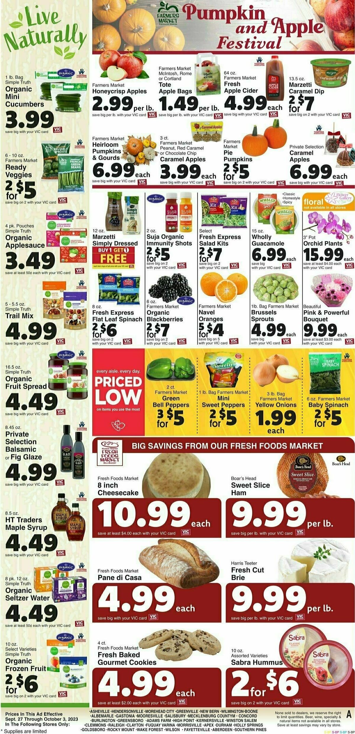 Harris Teeter Weekly Ad from September 27