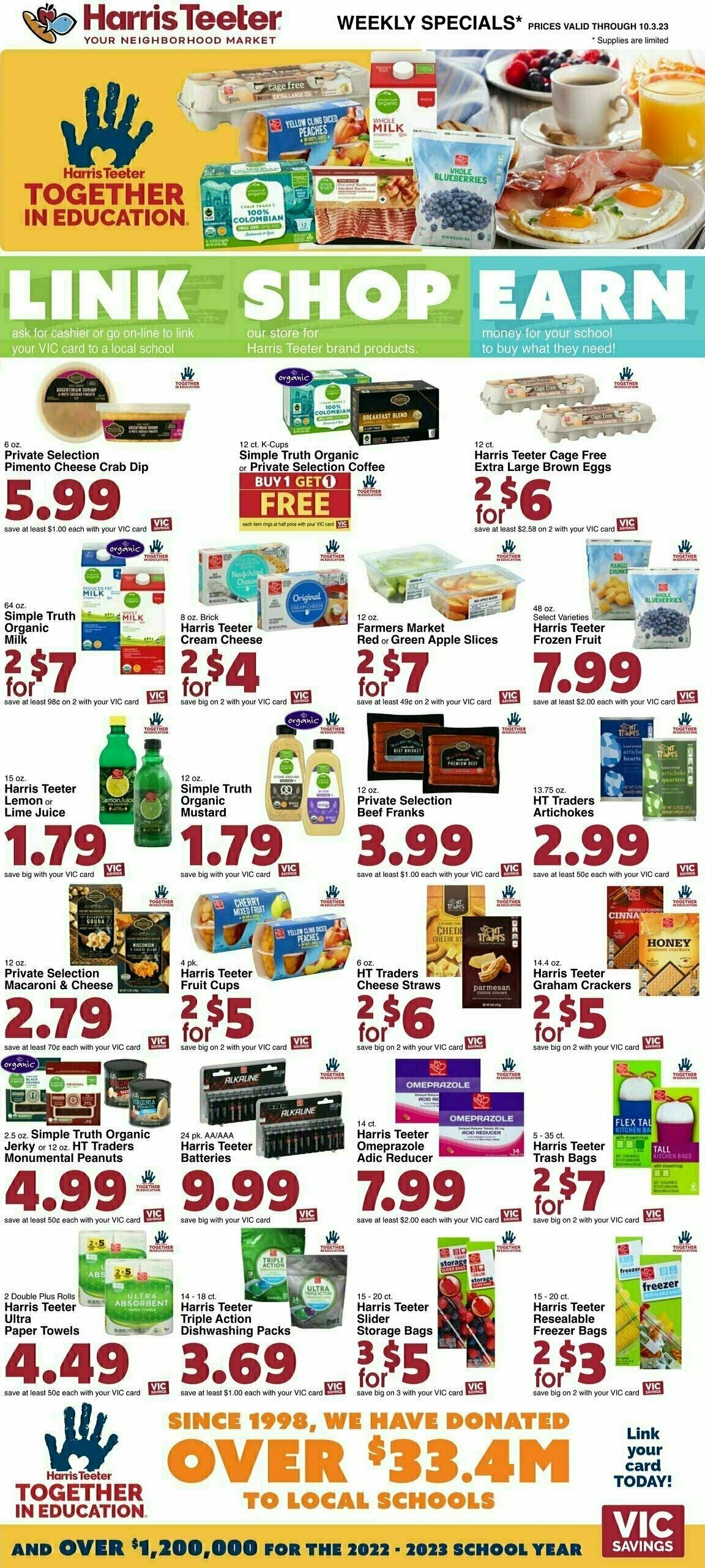 Harris Teeter Weekly Ad from September 27