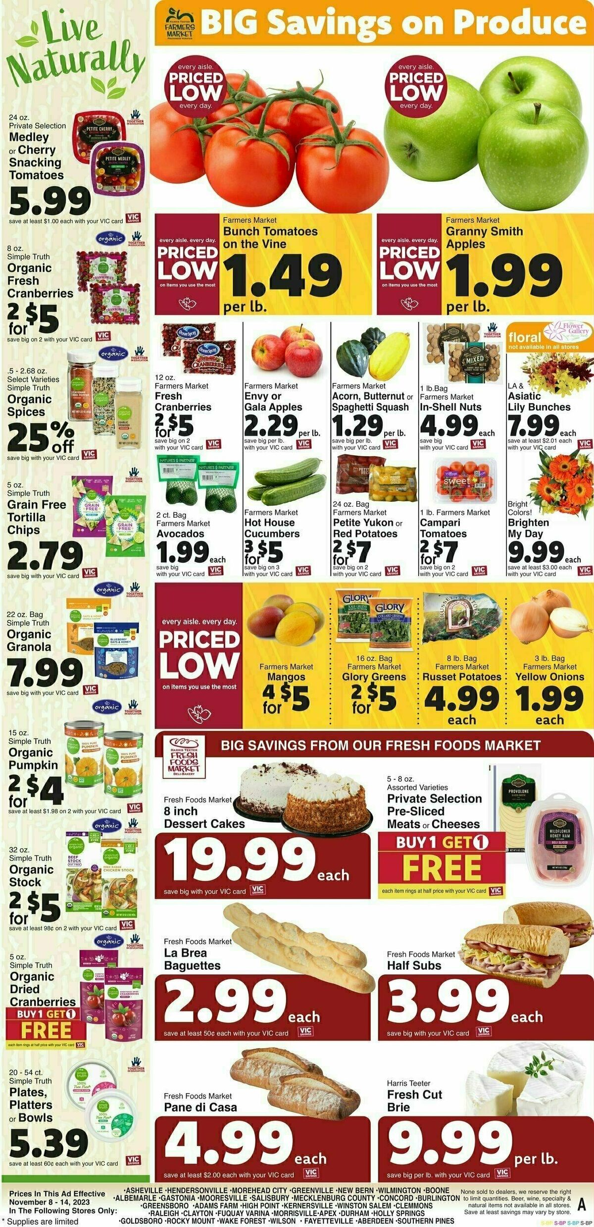 Harris Teeter Weekly Ad from November 8