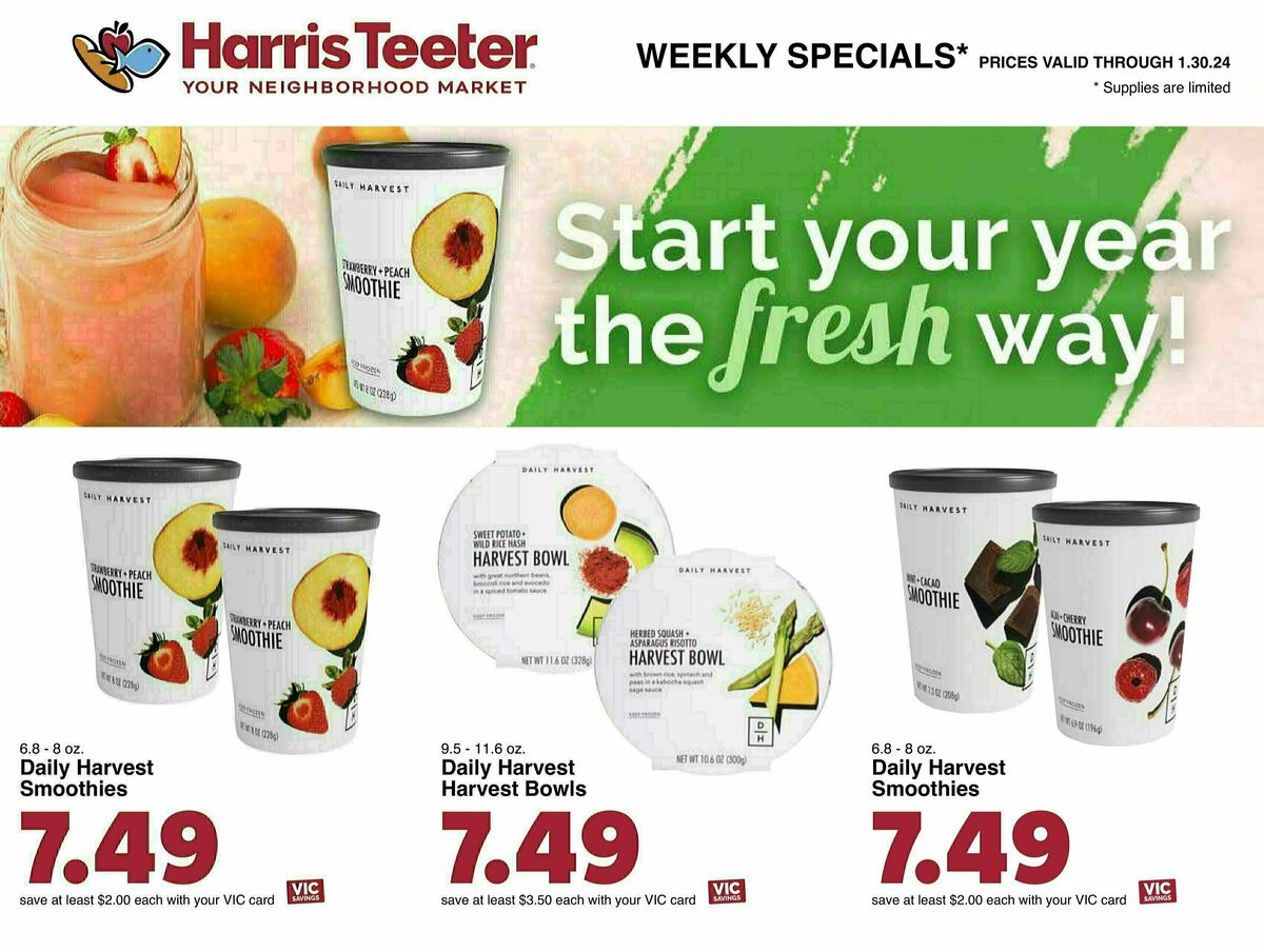 Harris Teeter Weekly Ad from January 24