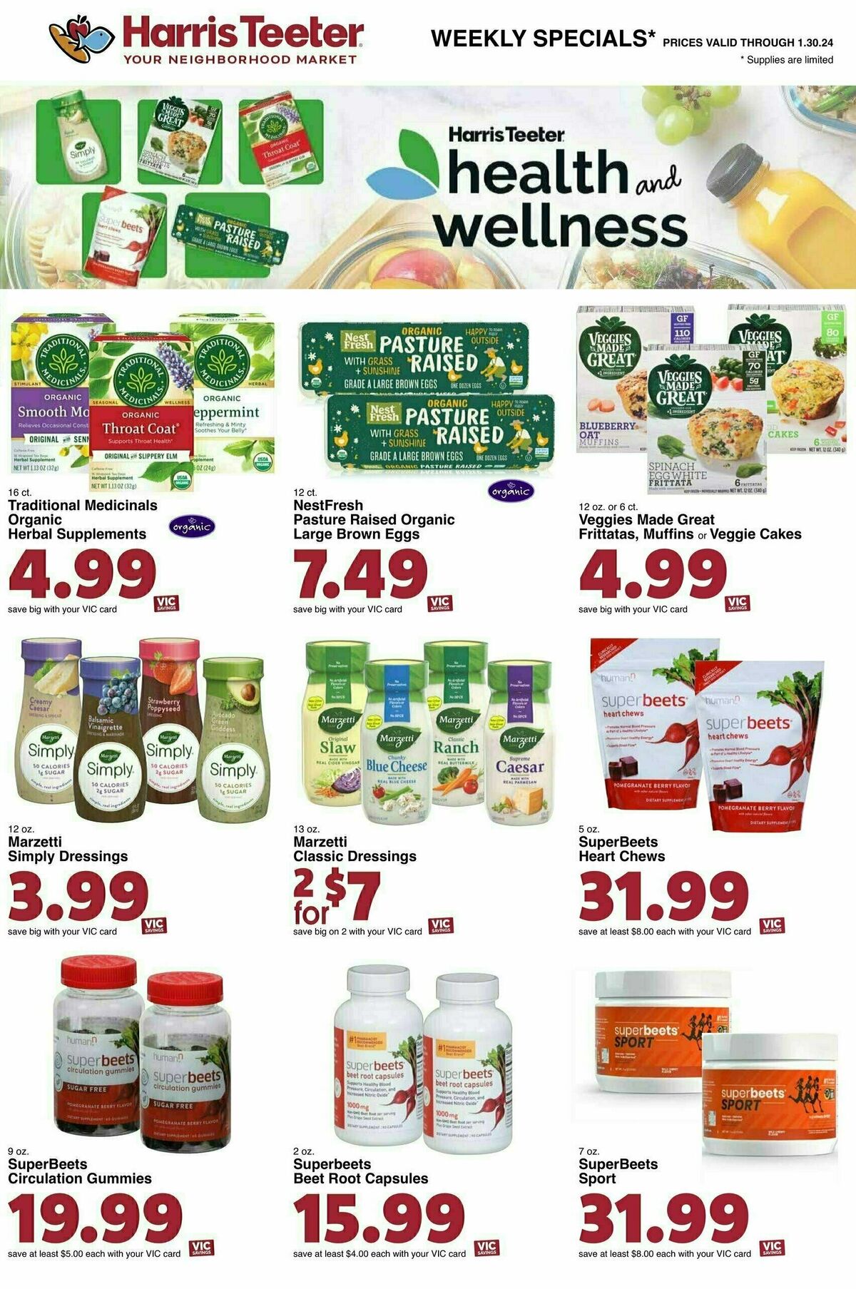 Harris Teeter Weekly Ad from January 24