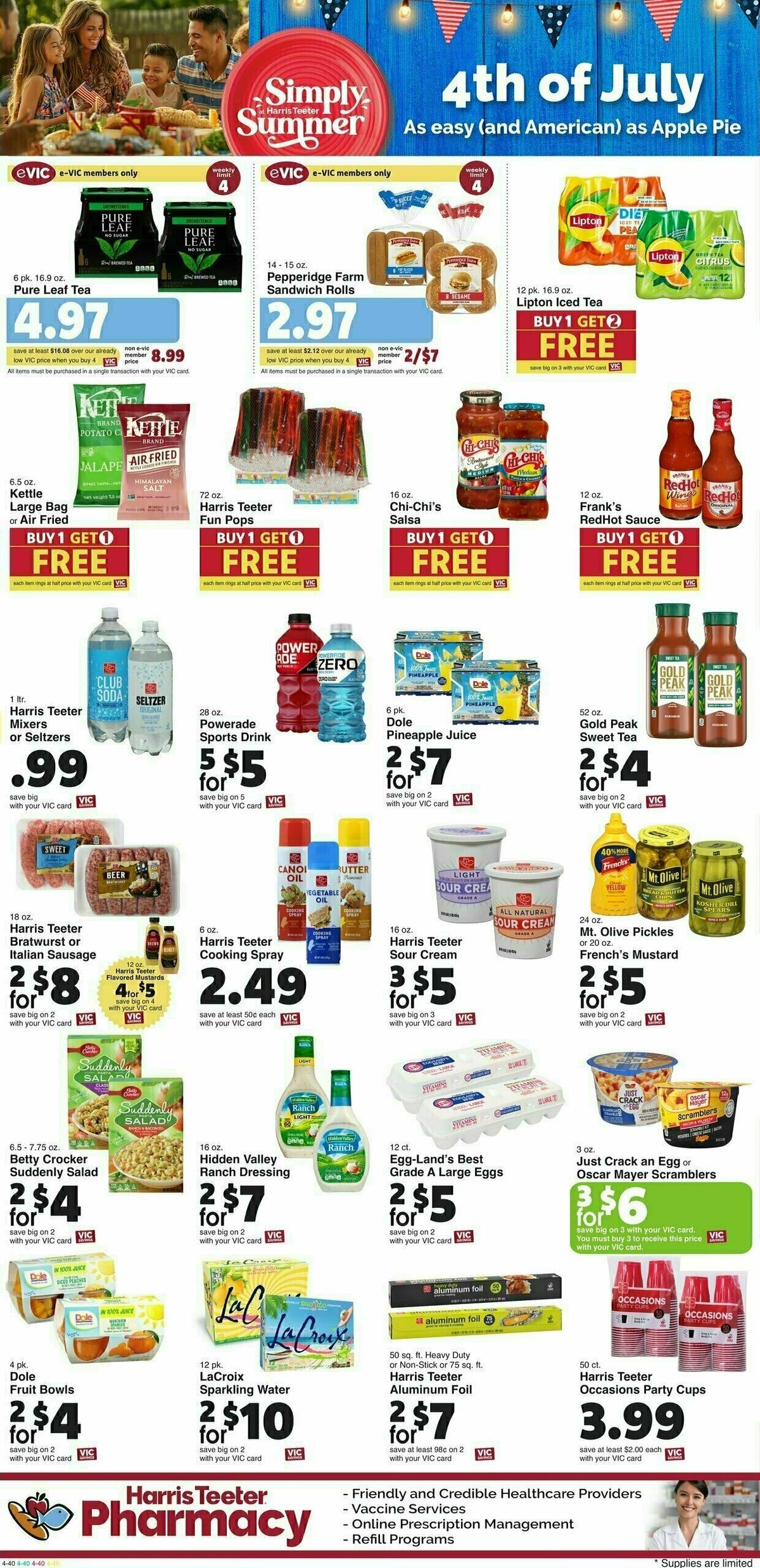 Harris Teeter Weekly Ad from July 3