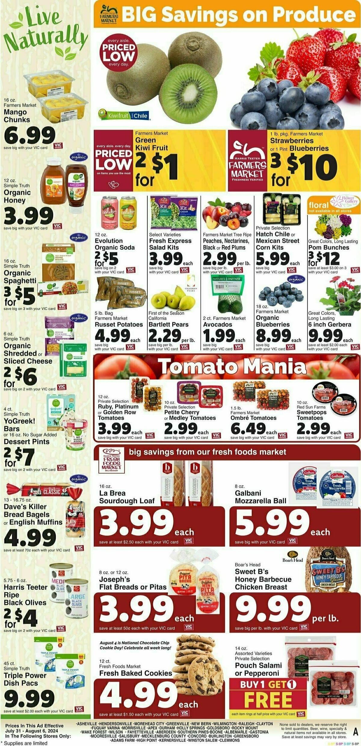 Harris Teeter Weekly Ad from July 31