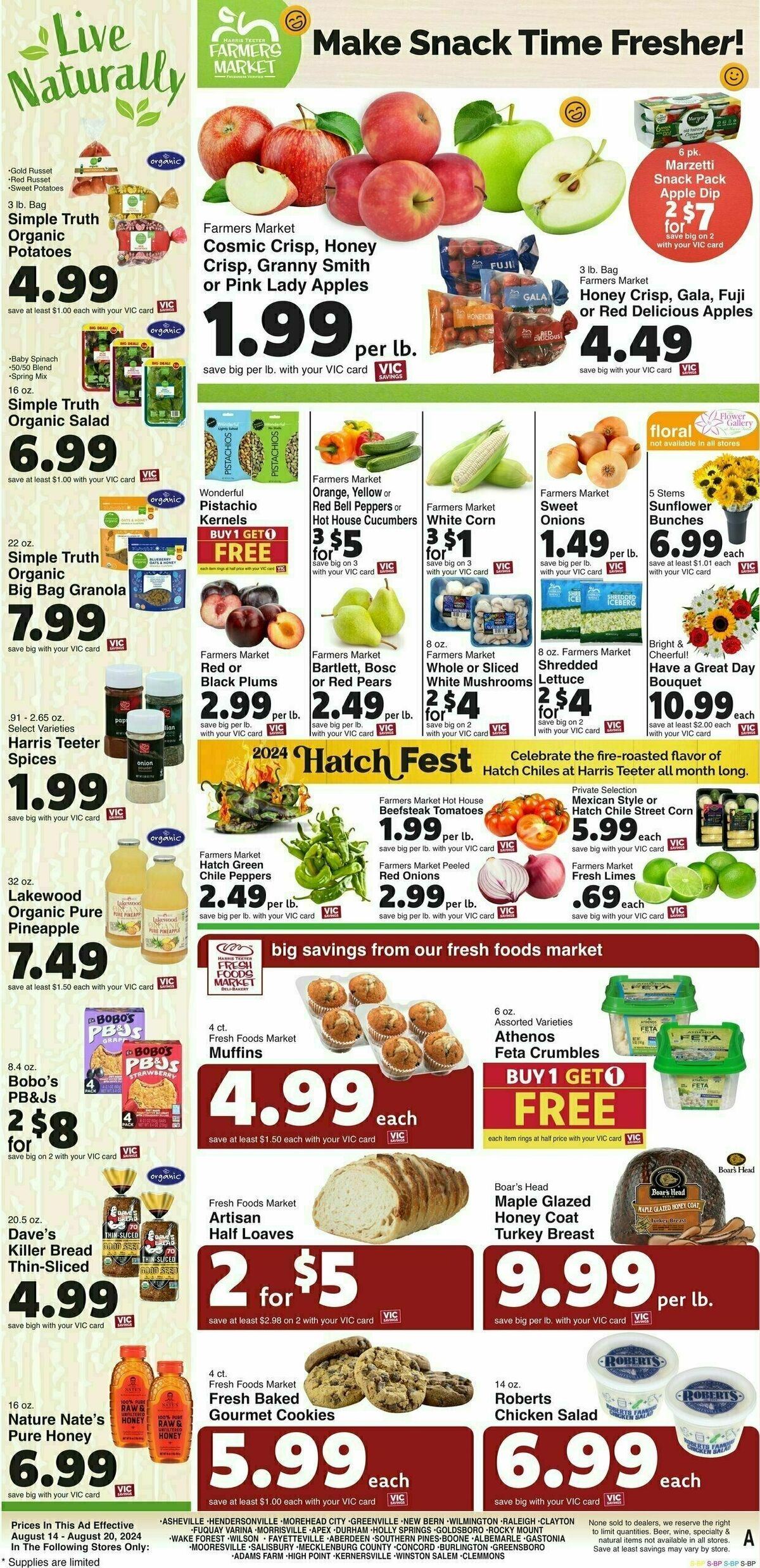 Harris Teeter Weekly Ad from August 14