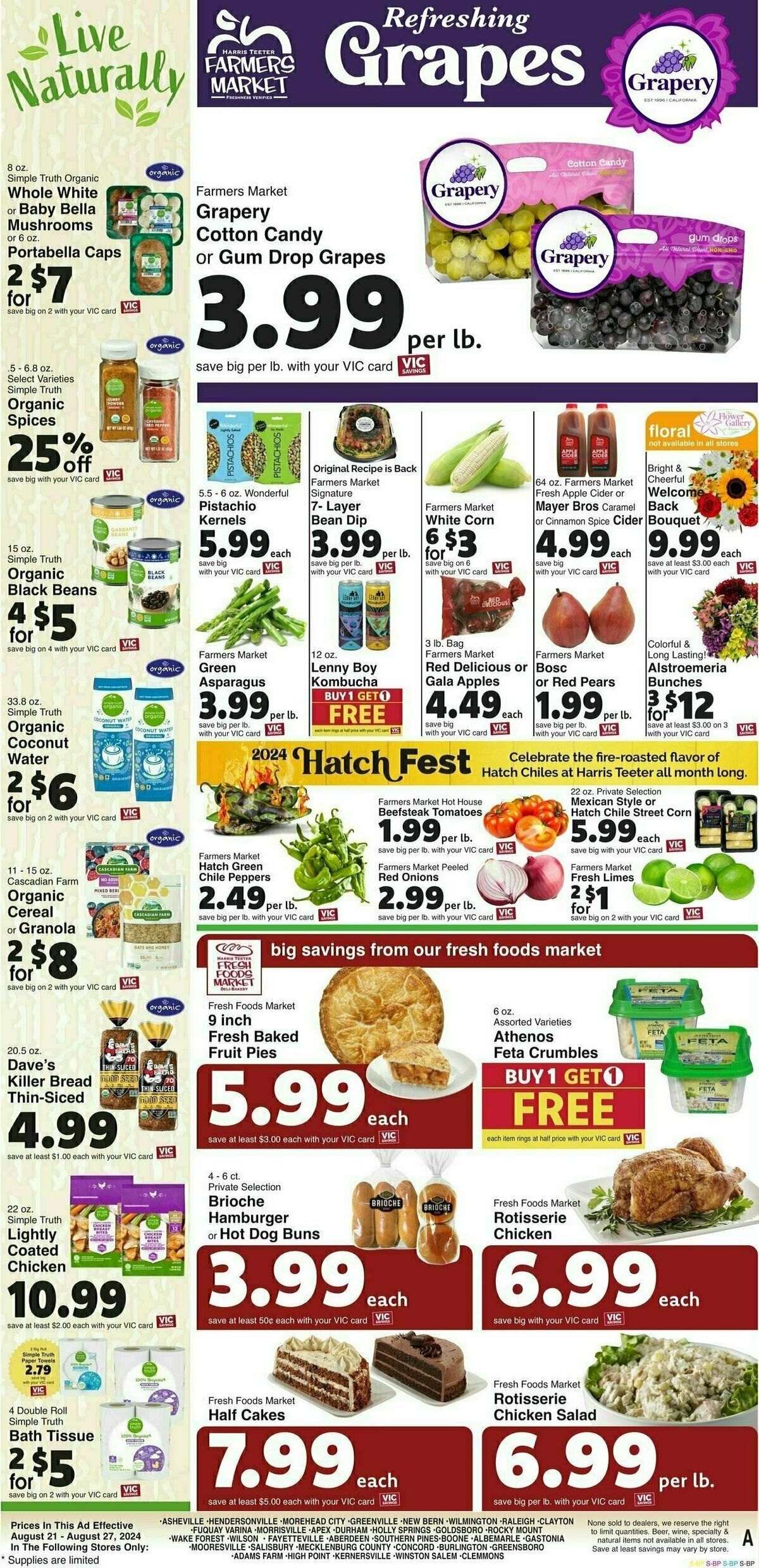 Harris Teeter Weekly Ad from August 21