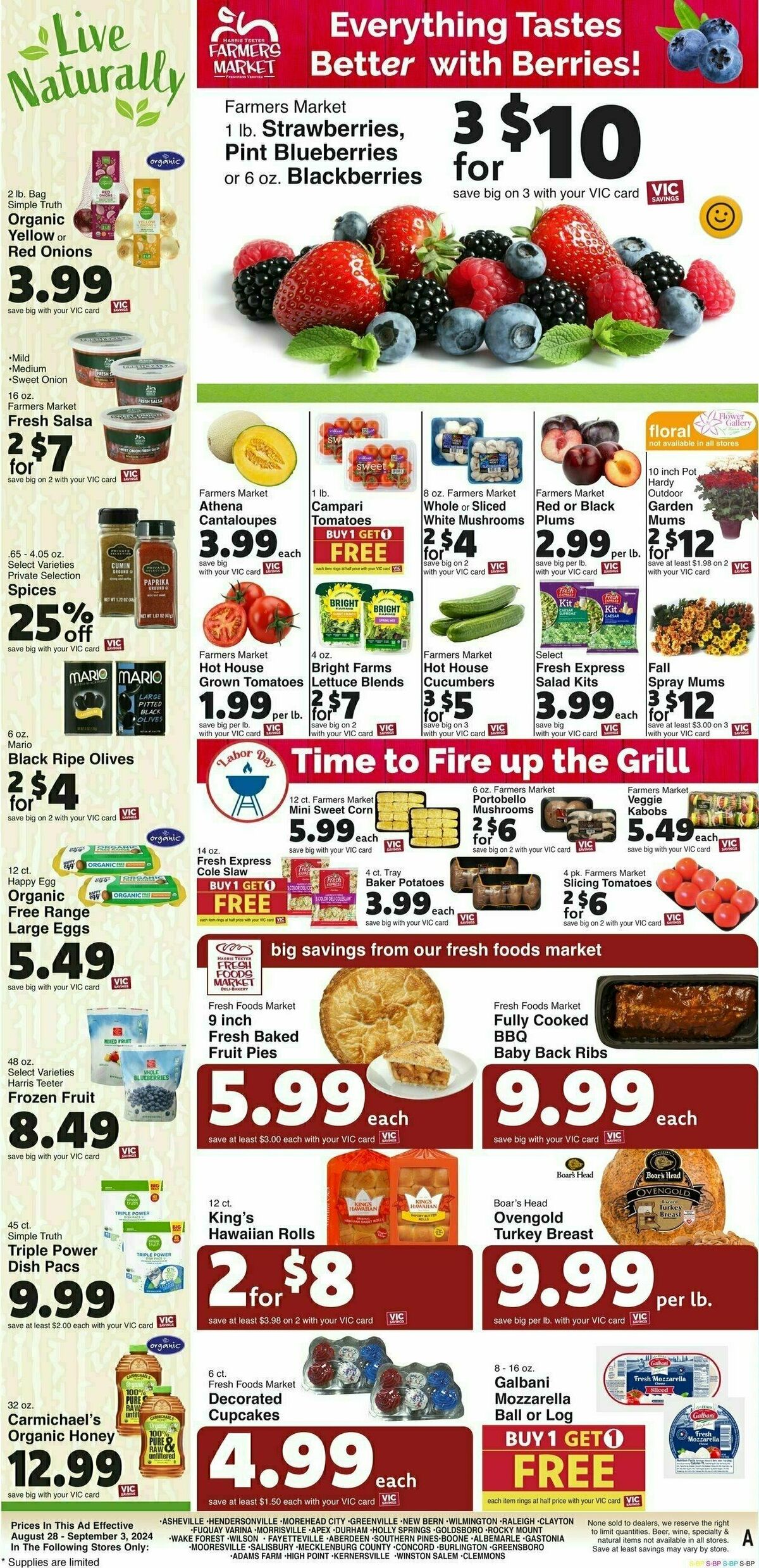 Harris Teeter Weekly Ad from August 28