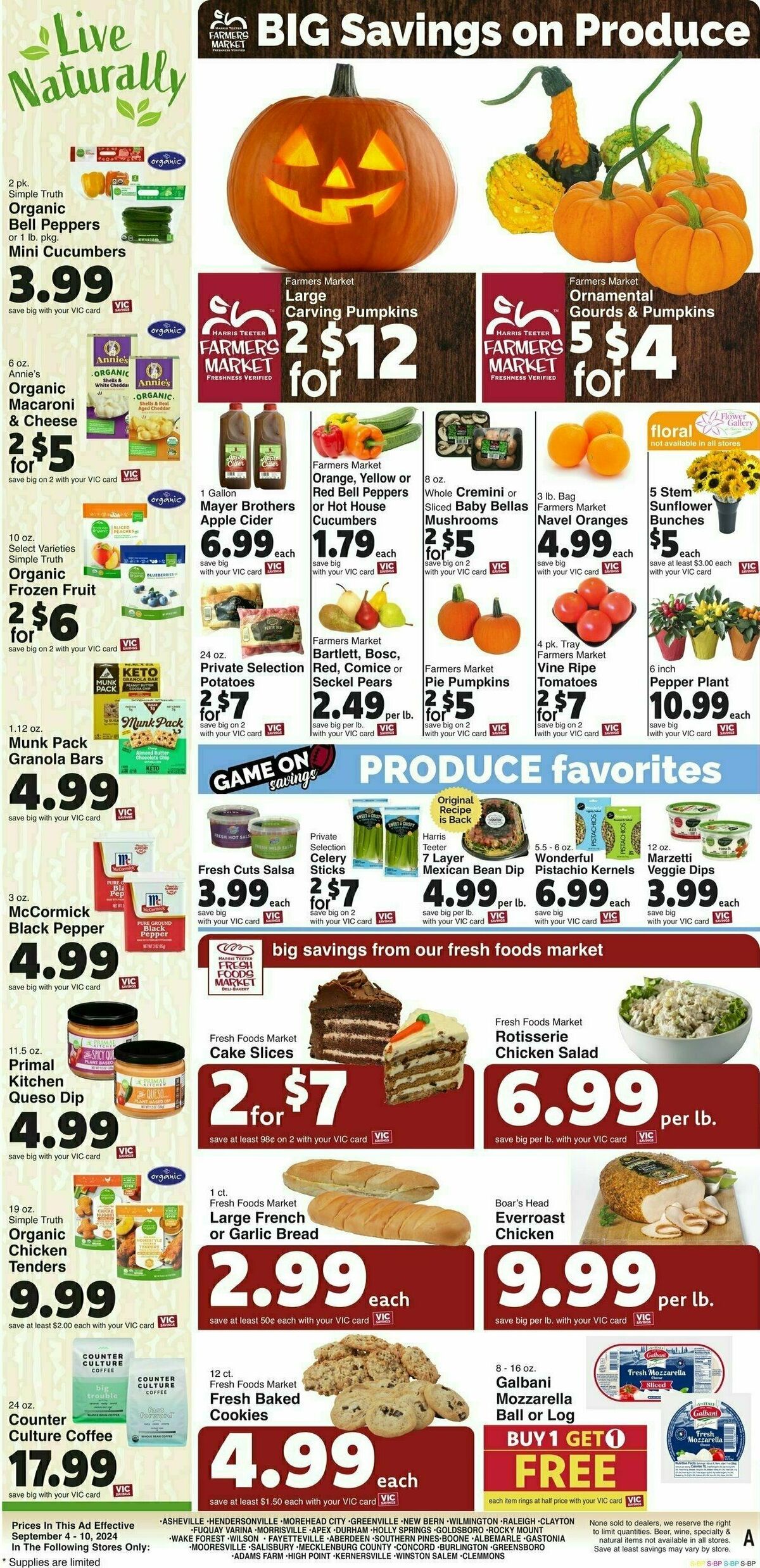 Harris Teeter Weekly Ad from September 4