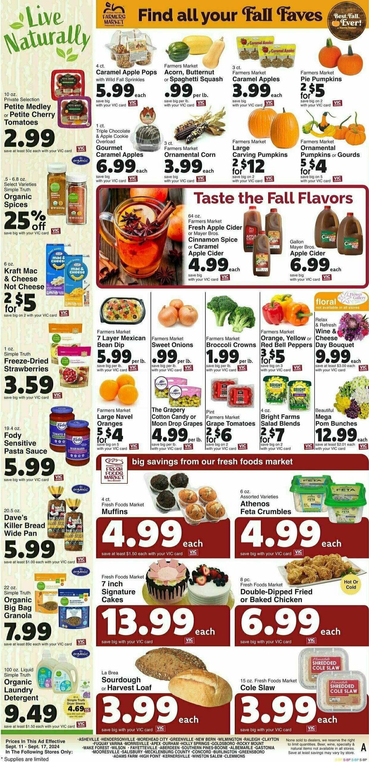 Harris Teeter Weekly Ad from September 11