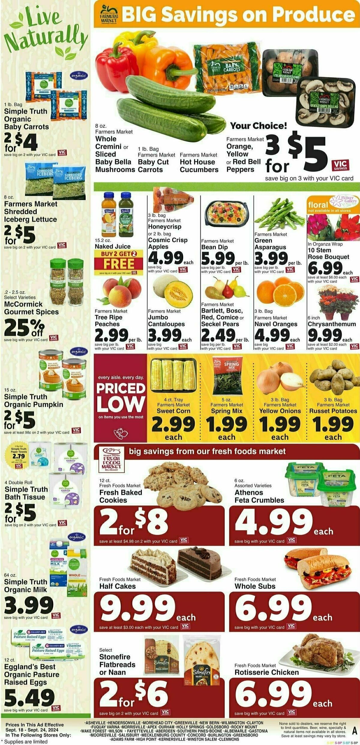 Harris Teeter Weekly Ad from September 18