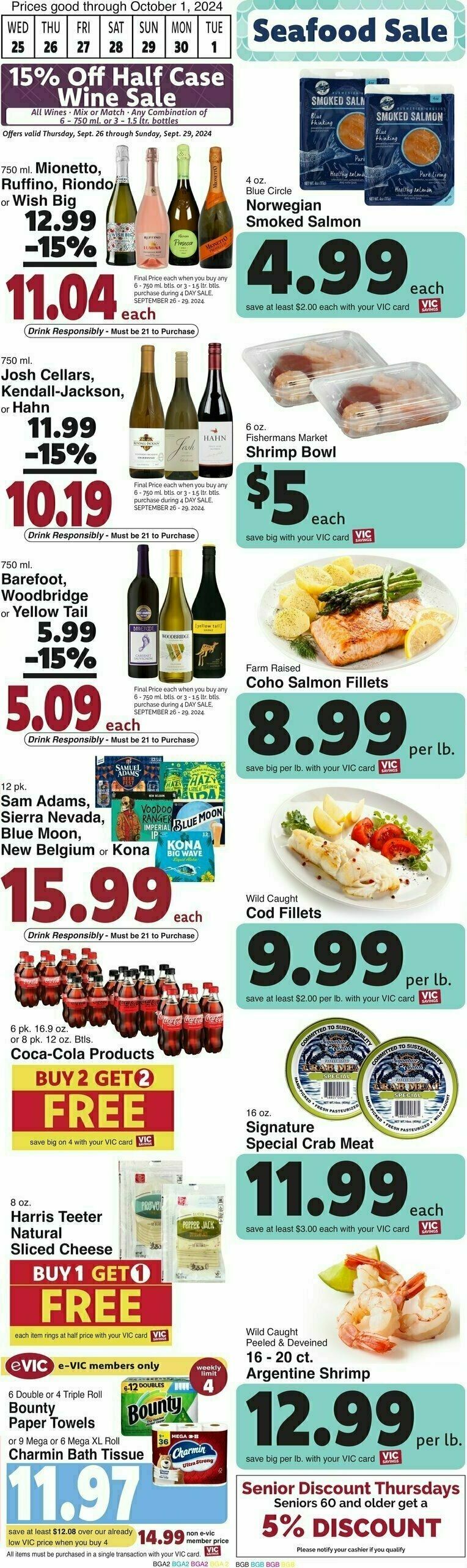 Harris Teeter Weekly Ad from September 25