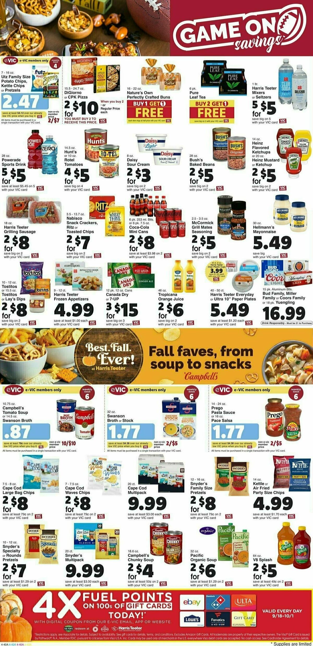 Harris Teeter Weekly Ad from September 25