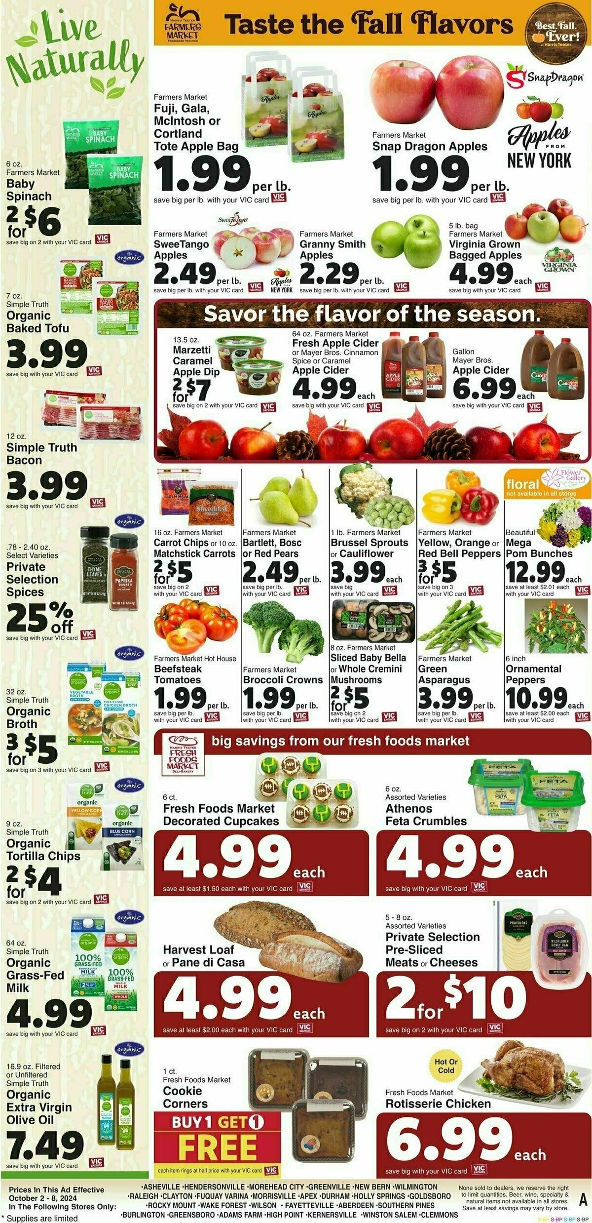 Harris Teeter Weekly Ad from October 2